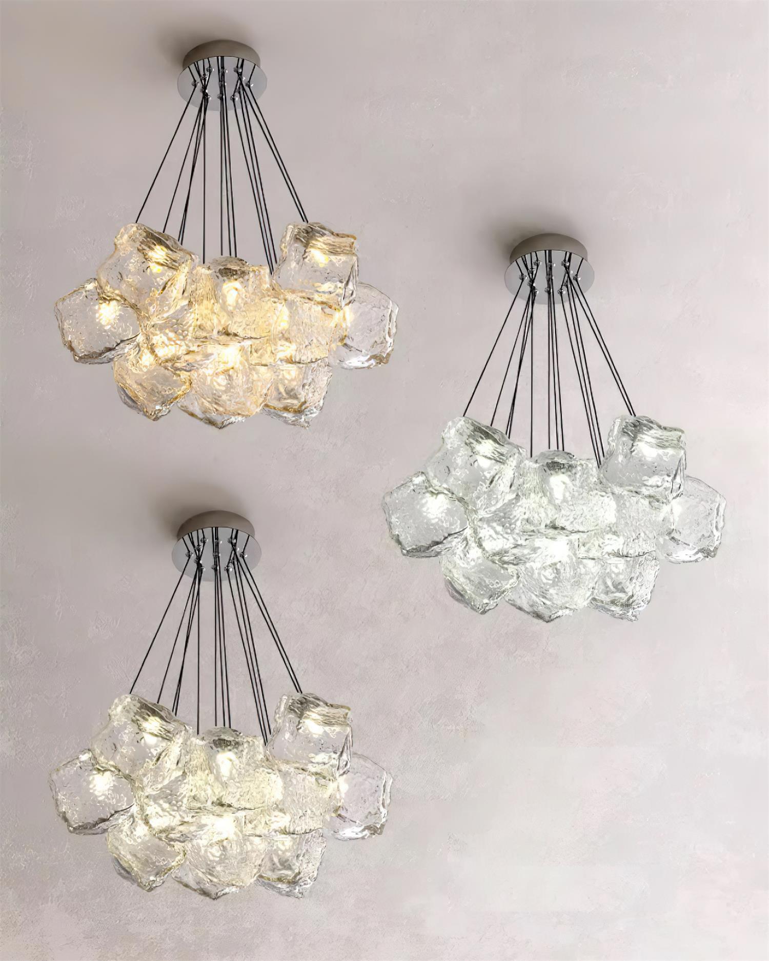Pebine Lustra Lustre Cluster Verre