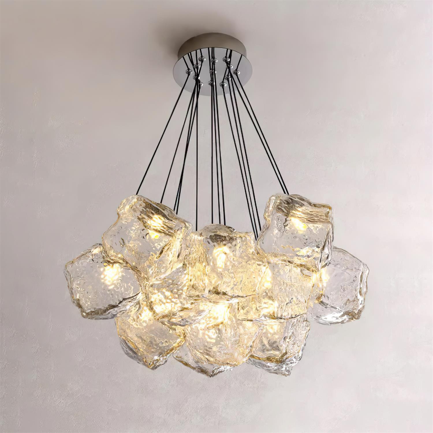 Pebine Lustra Lustre Cluster Verre