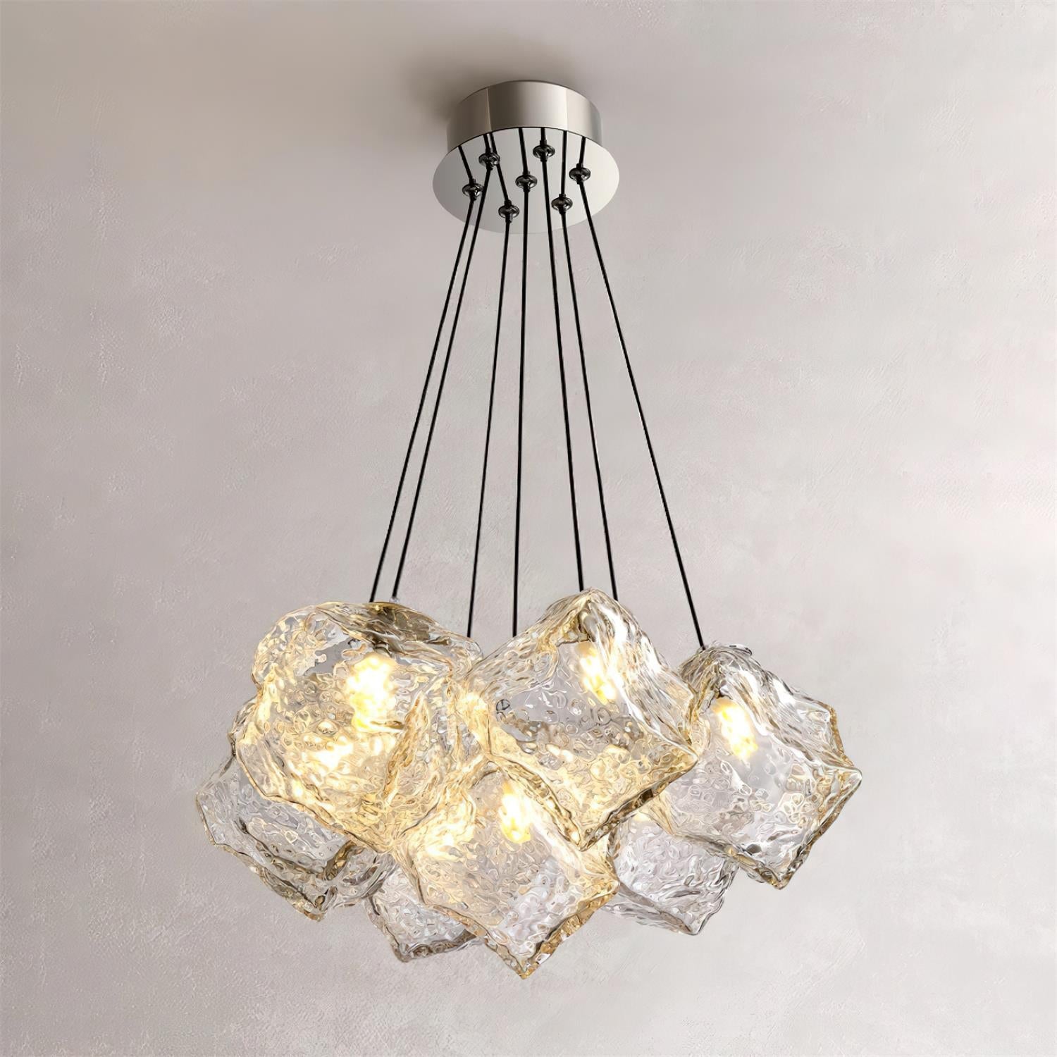 Pebine Lustra Lustre Cluster Verre