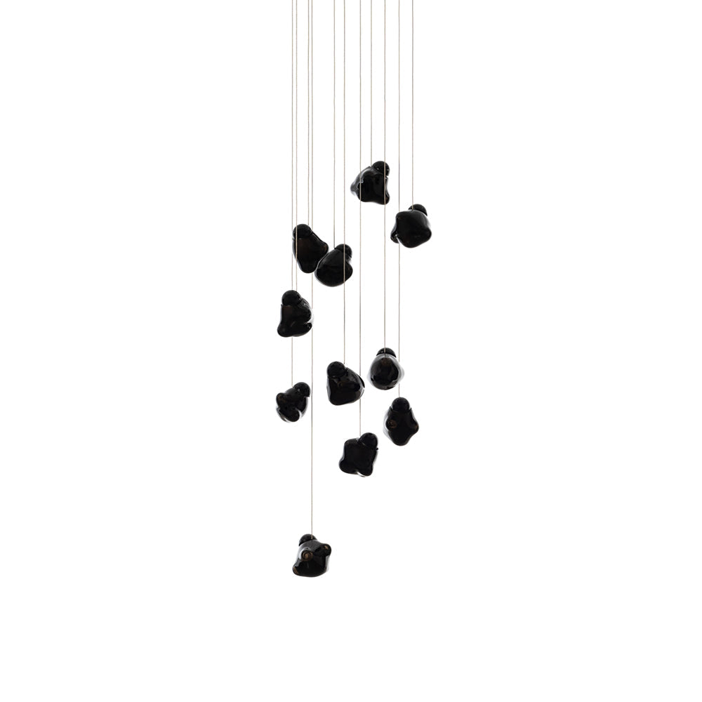 Vasilen Suspension Verre Noir Pier Glacé Minimaliste Moderne