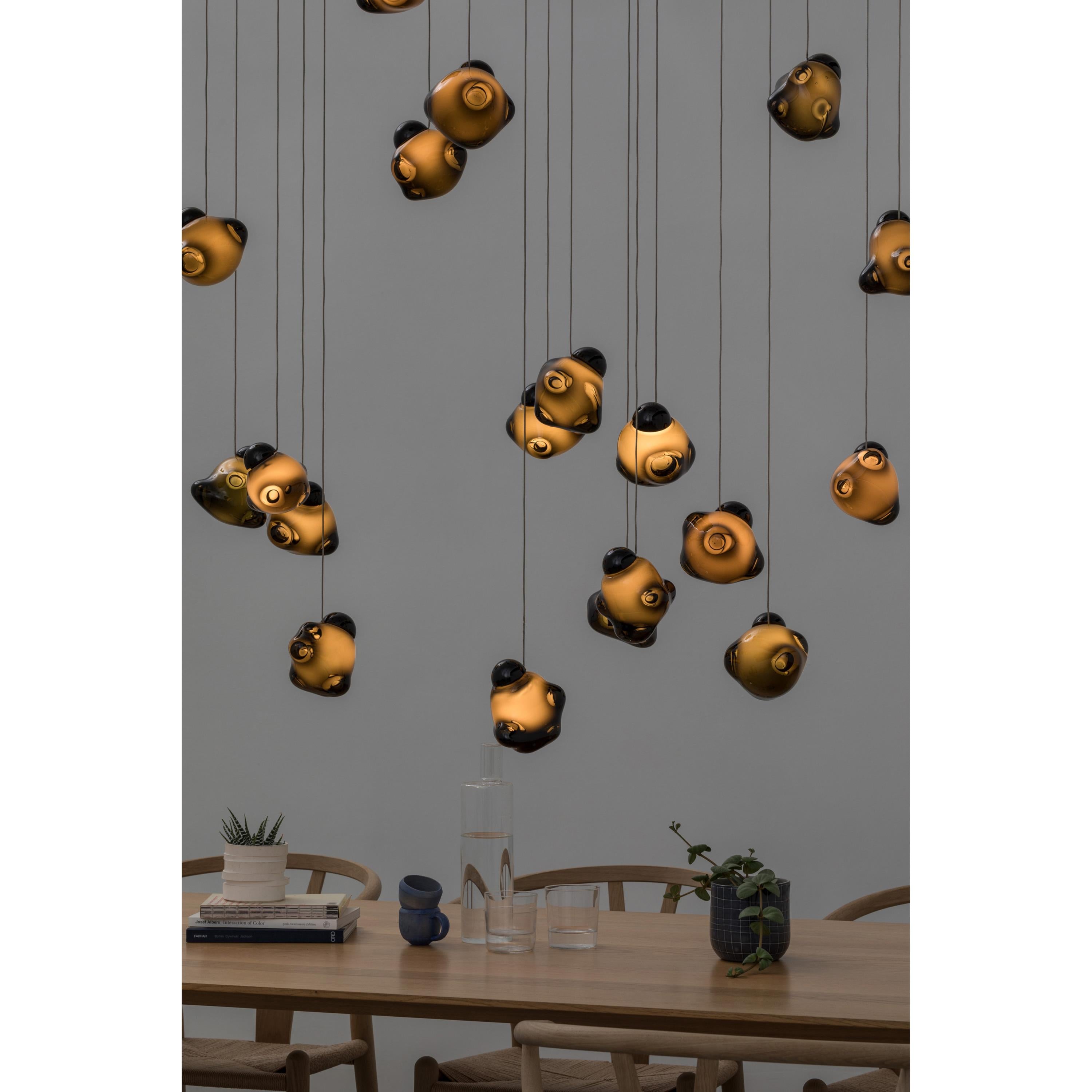 Vasilen Suspension Verre Noir Pier Glacé Minimaliste Moderne