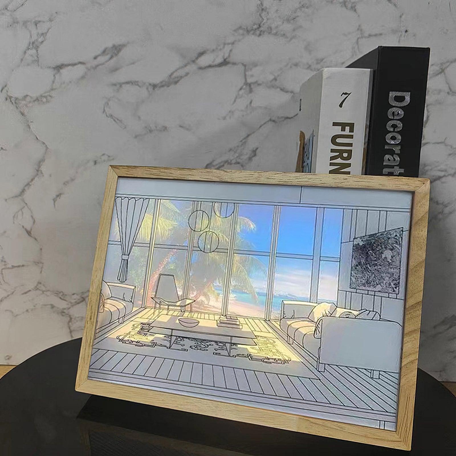 Olrine Applique Murale en Bois Art Éclairée pour Chevet