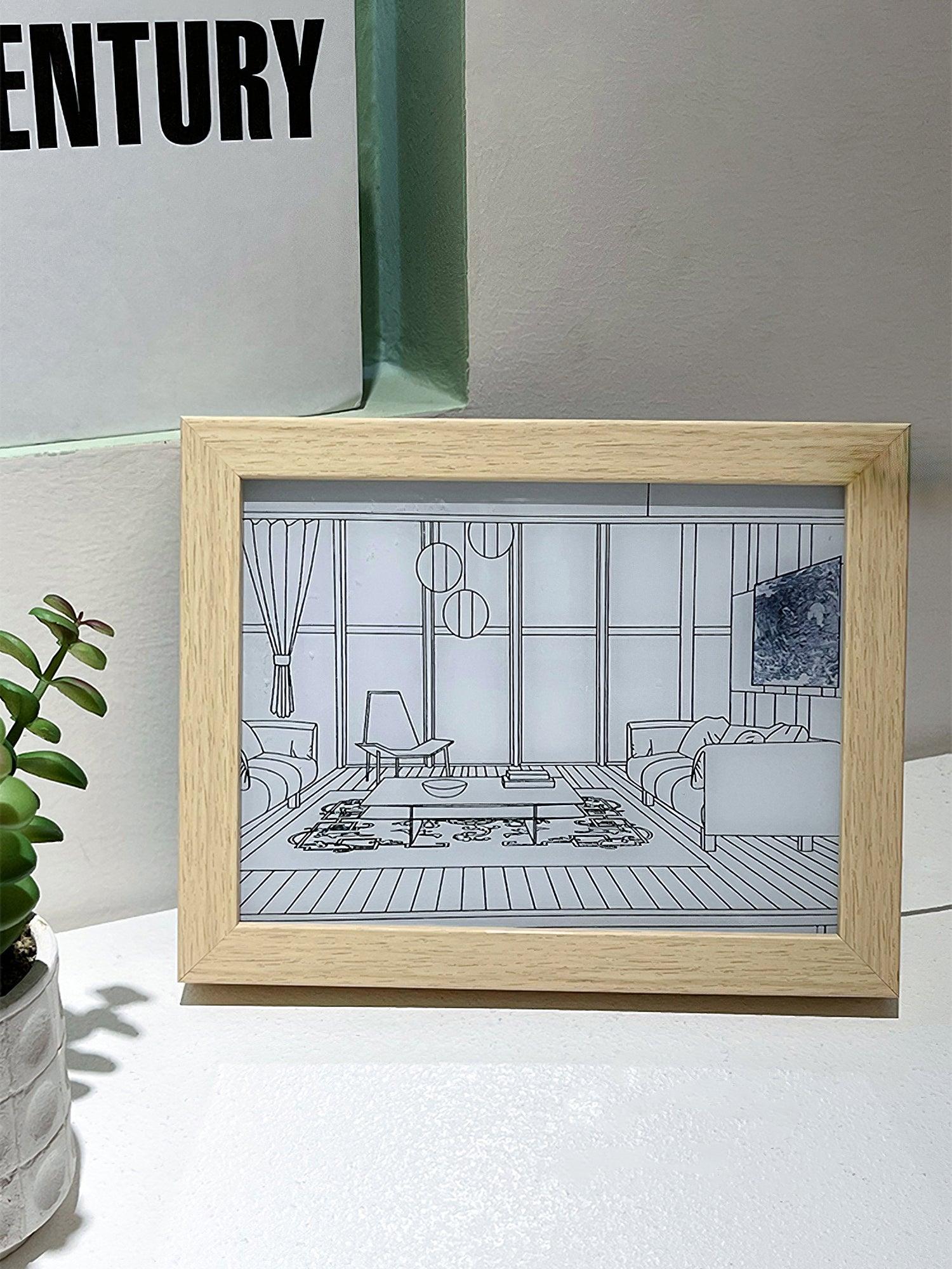 Olrine Applique Murale en Bois Art Éclairée pour Chevet