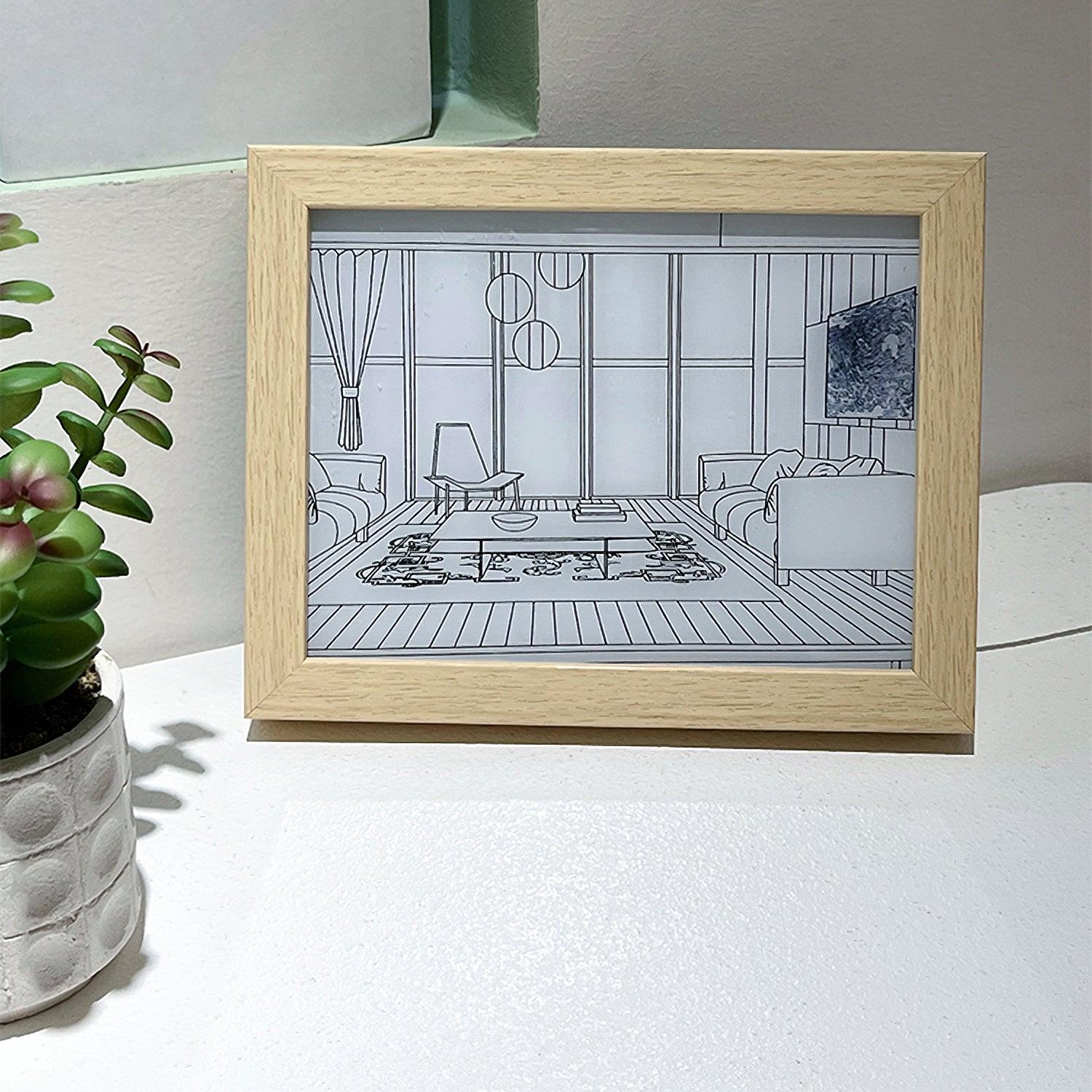 Olrine Applique Murale en Bois Art Éclairée pour Chevet