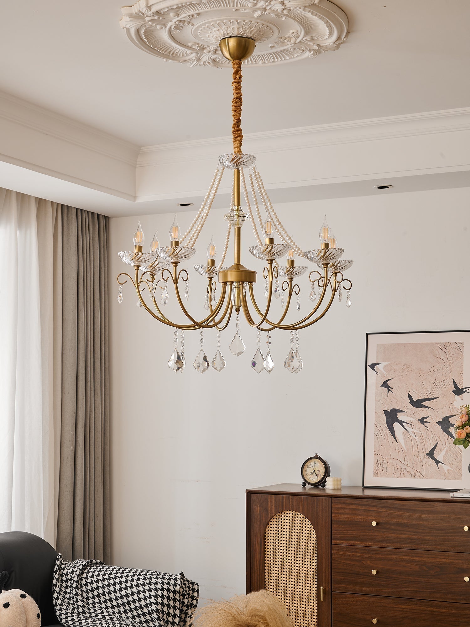Lustra Lustre Perle Cristal Élégant Classique