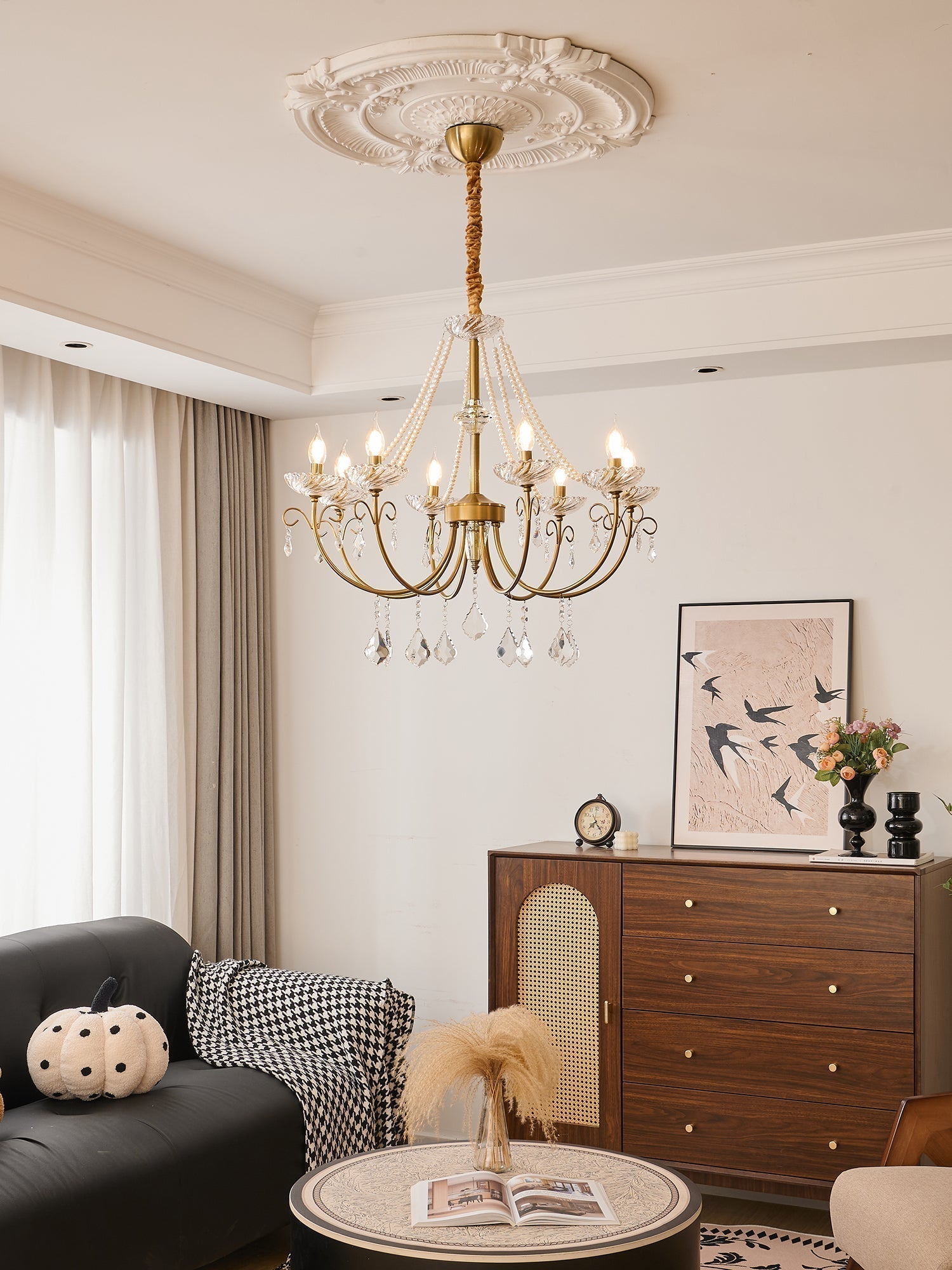 Lustra Lustre Perle Cristal Élégant Classique