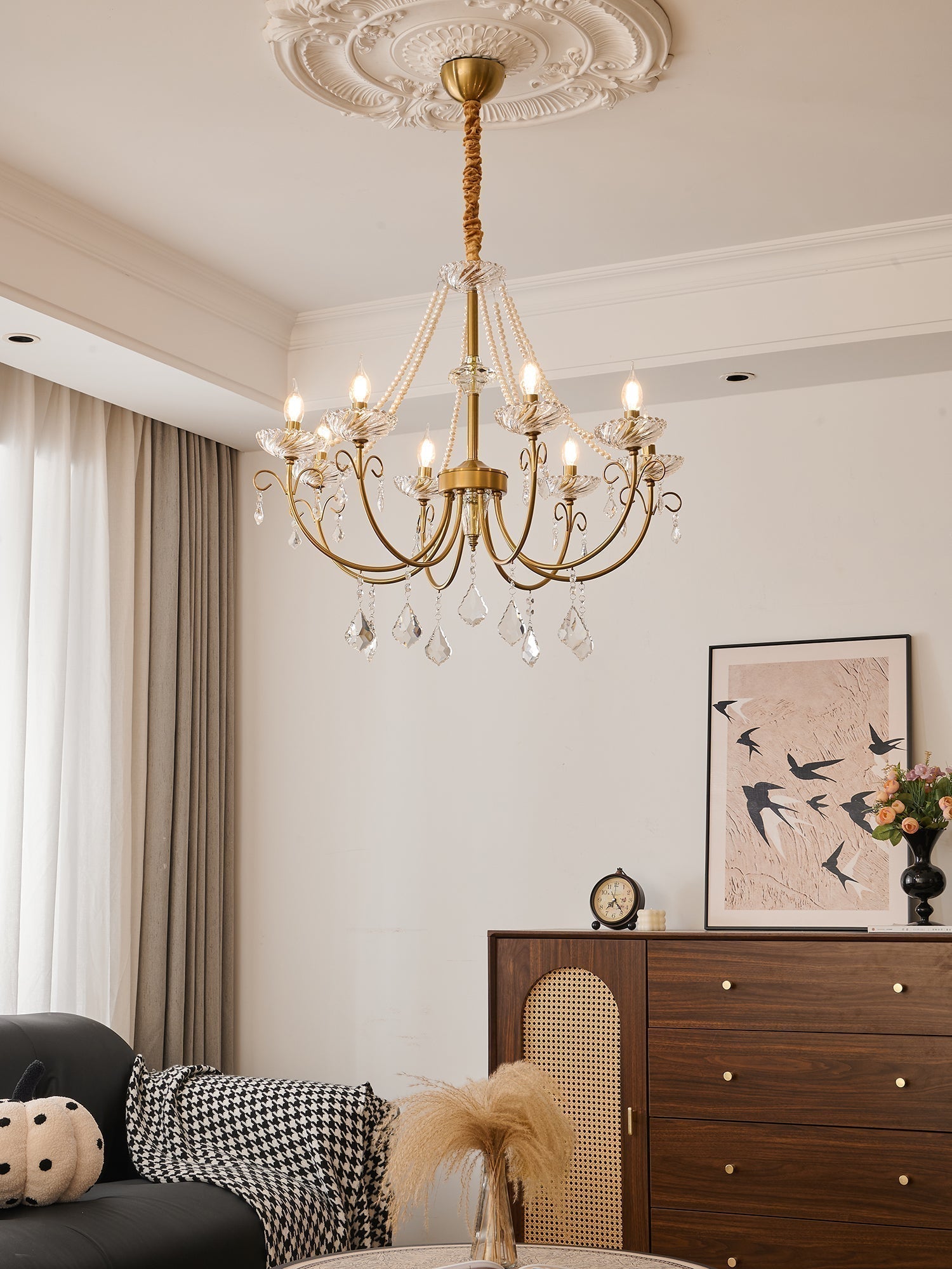 Lustra Lustre Perle Cristal Élégant Classique