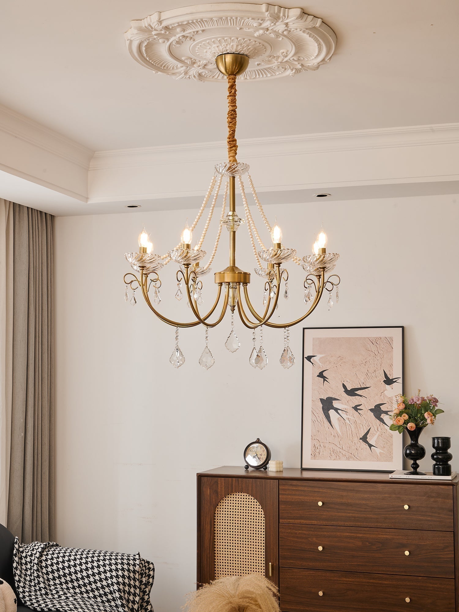 Lustra Lustre Perle Cristal Élégant Classique