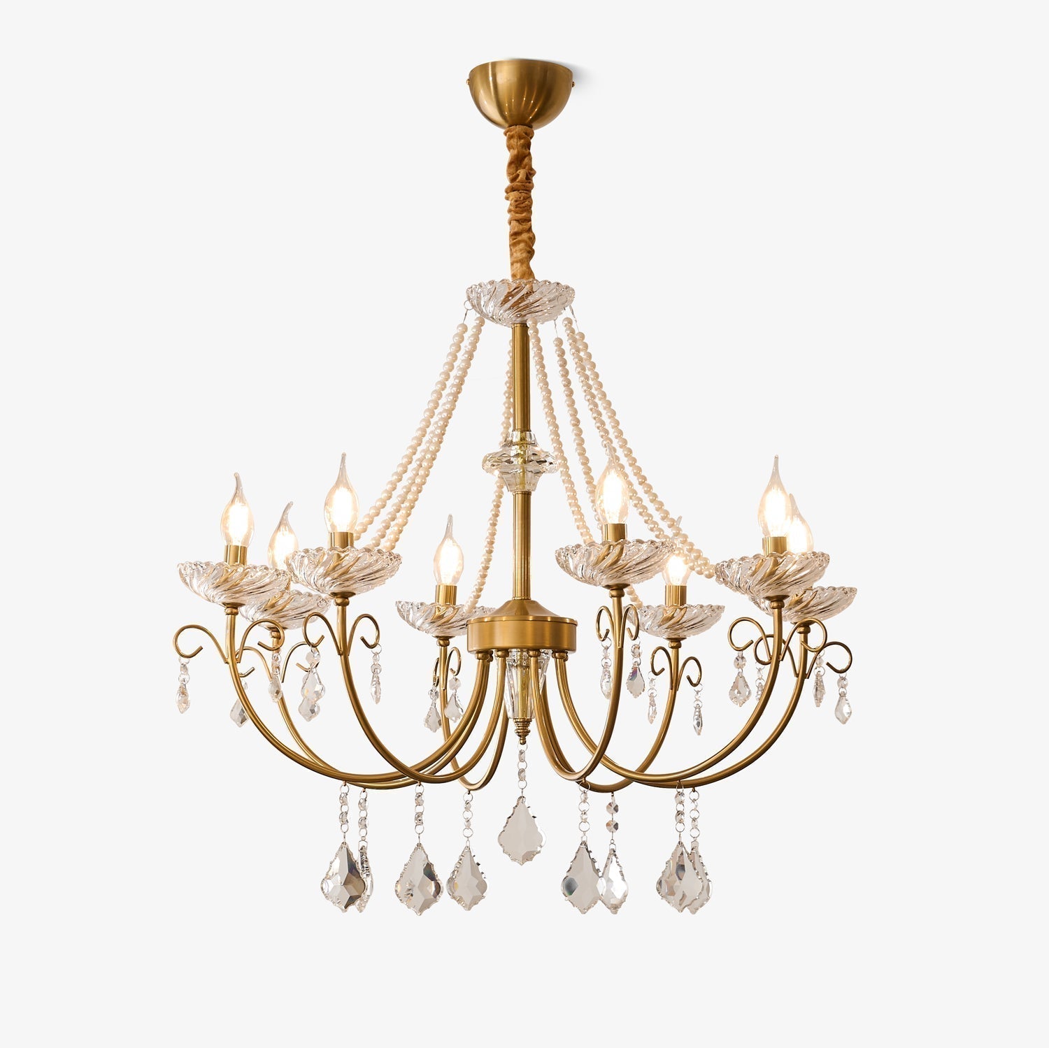 Lustra Lustre Perle Cristal Élégant Classique