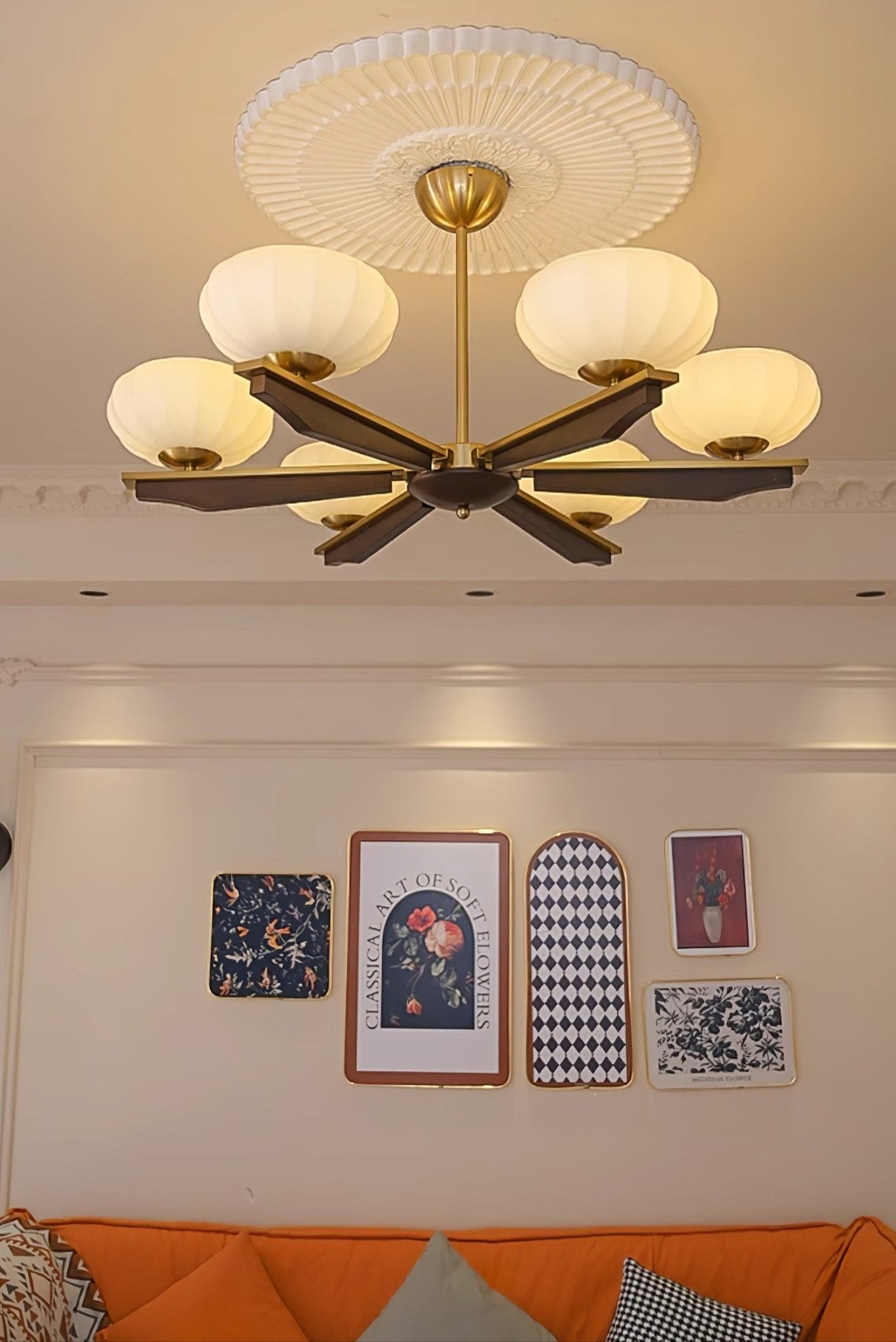 Uzoror Lustre Vintage Traditionnel Élégant en Bois