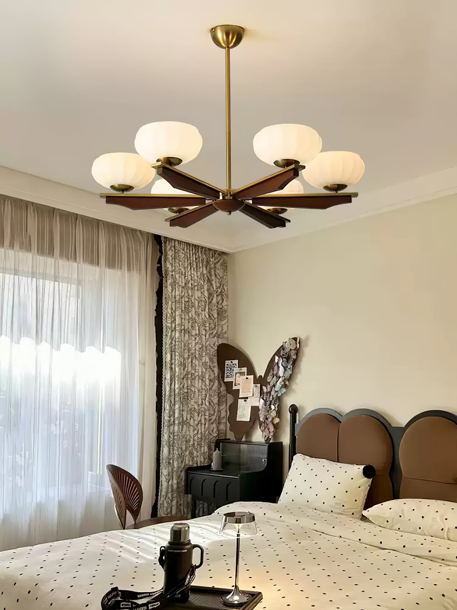 Uzoror Lustre Vintage Traditionnel Élégant en Bois