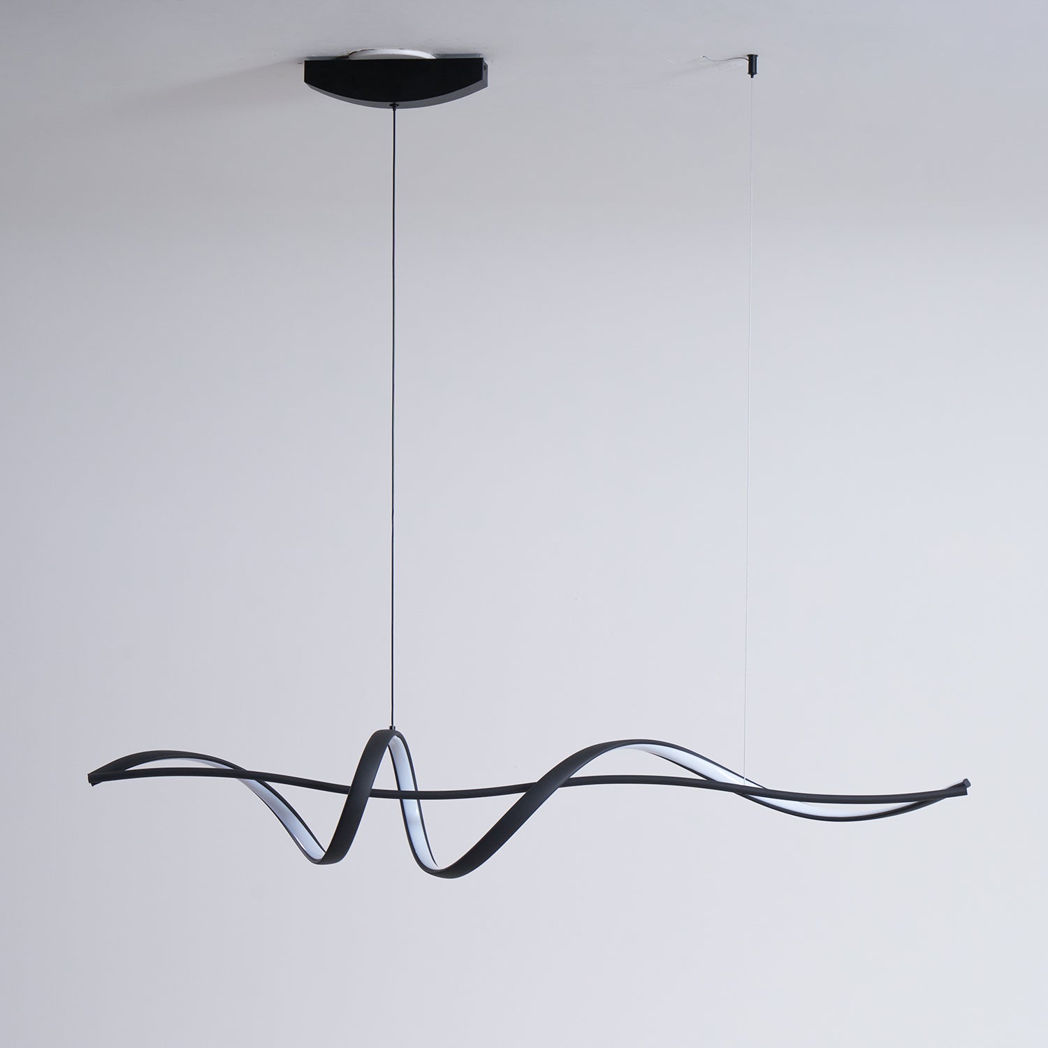 Aveline Suspension moderne LED Wave noire