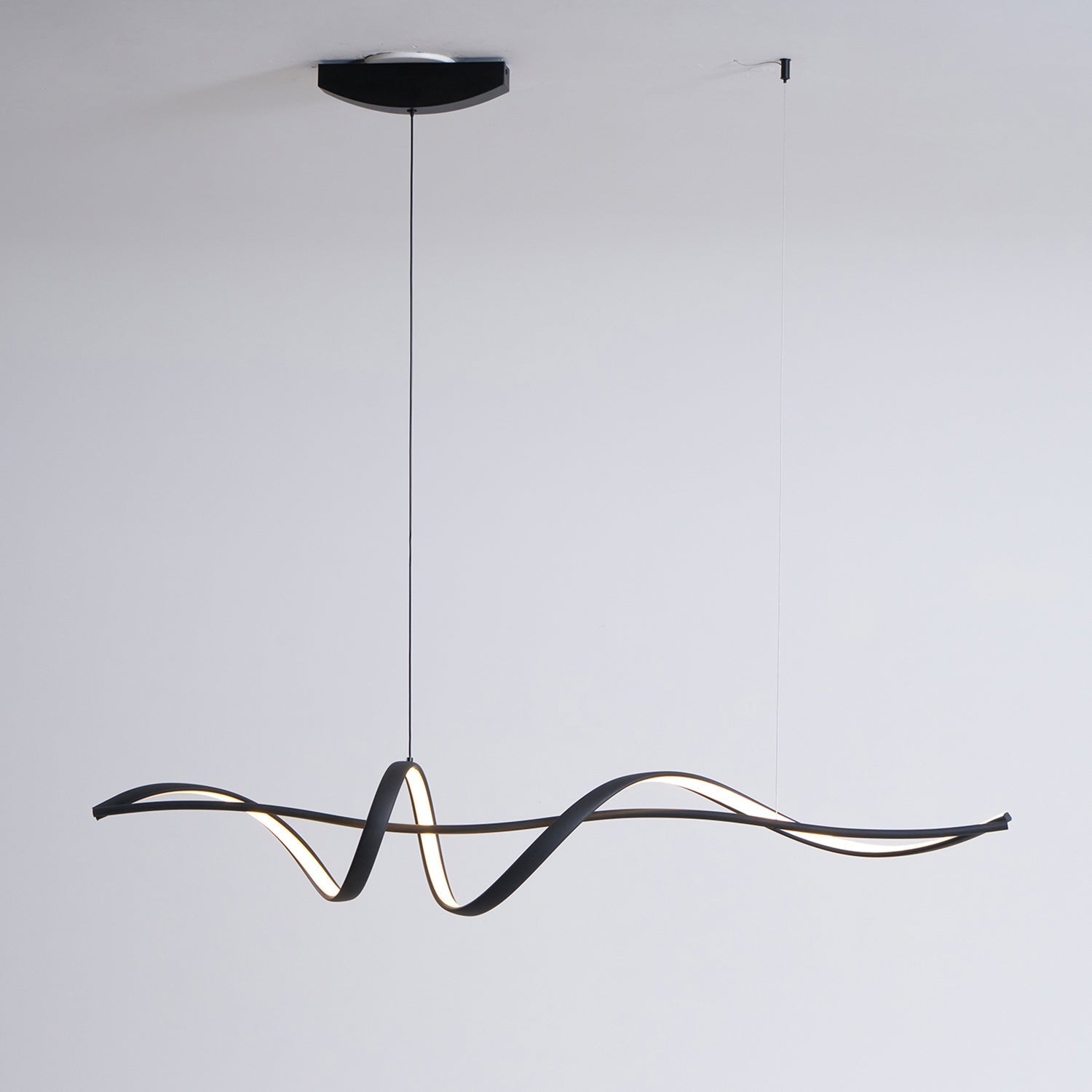 Aveline Suspension moderne LED Wave noire