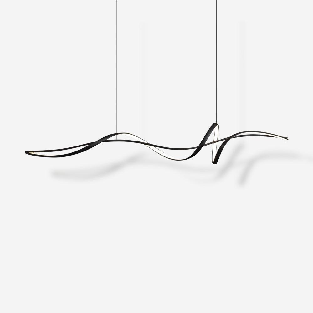 Aveline Suspension moderne LED Wave noire