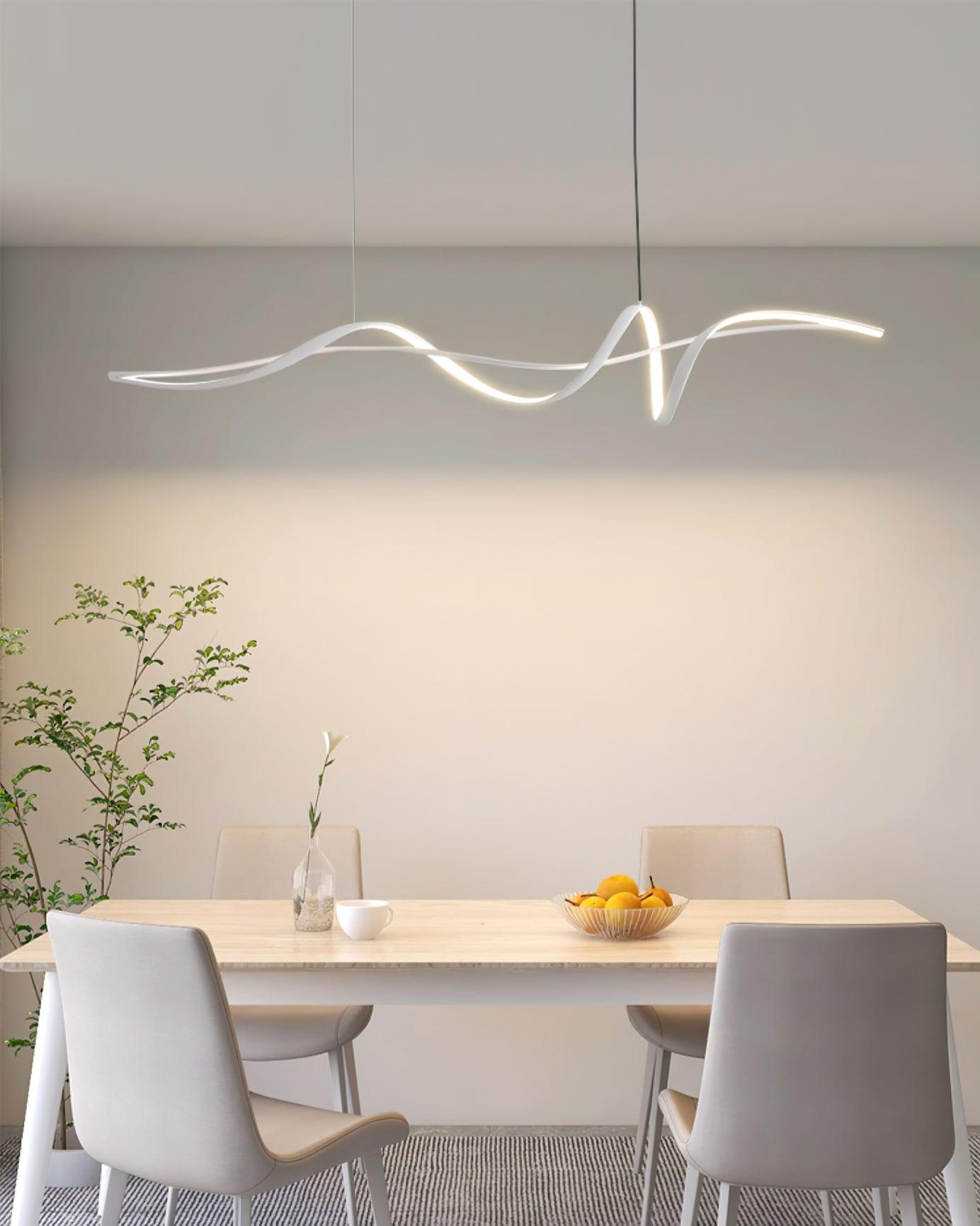 Aveline Suspension moderne LED Wave noire