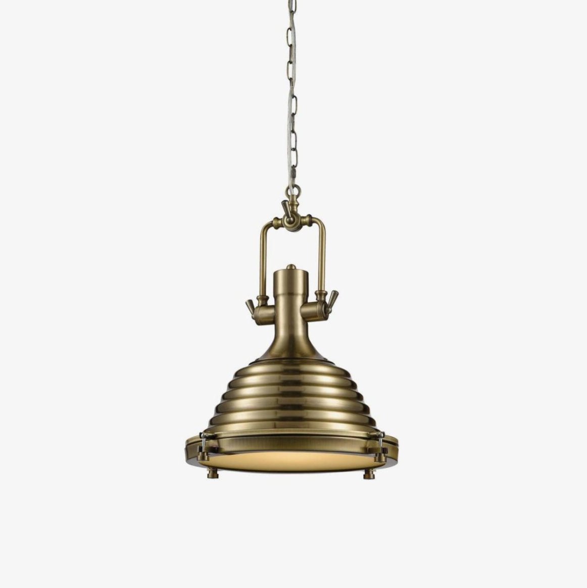 Solara Lampe Suspendue en Laiton Industrielle