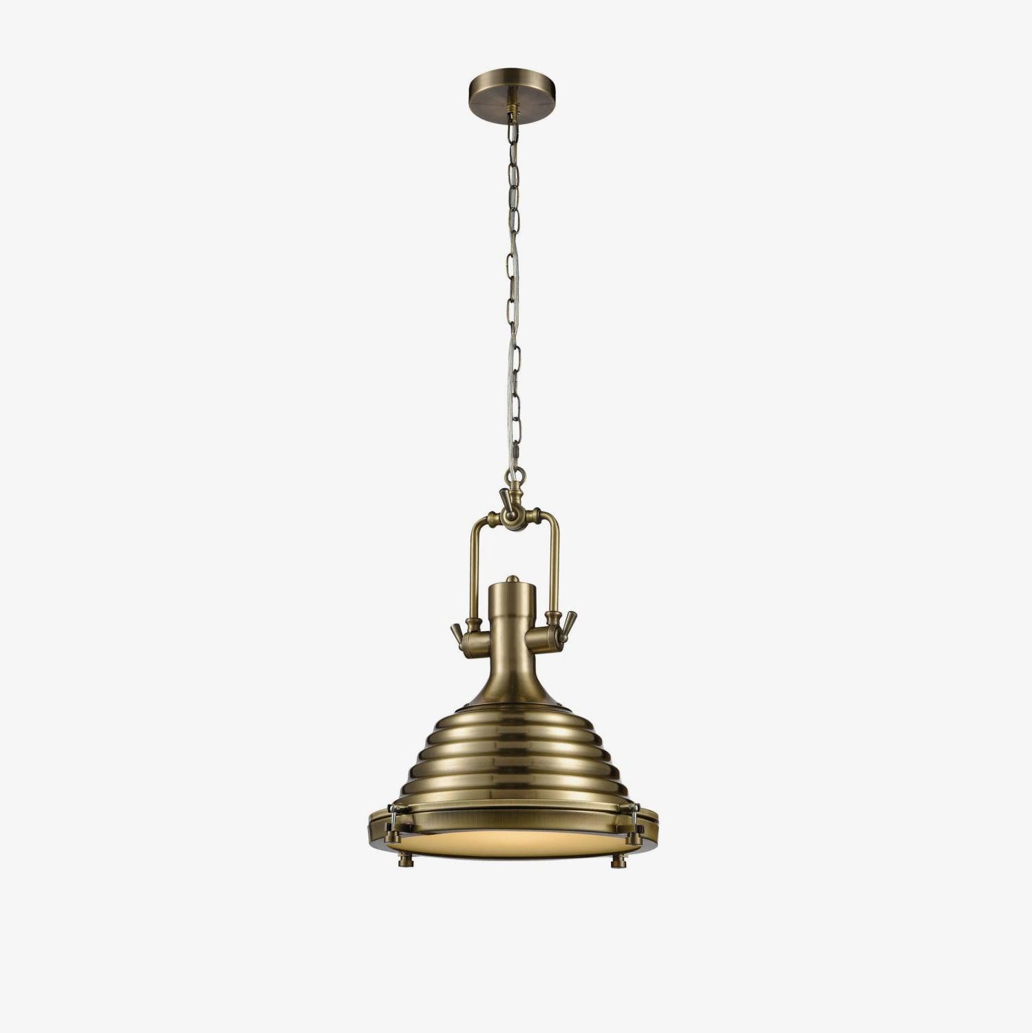 Solara Lampe Suspendue en Laiton Industrielle