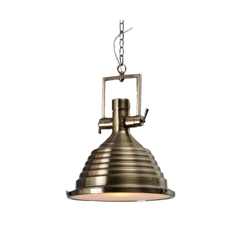 Solara Lampe Suspendue en Laiton Industrielle
