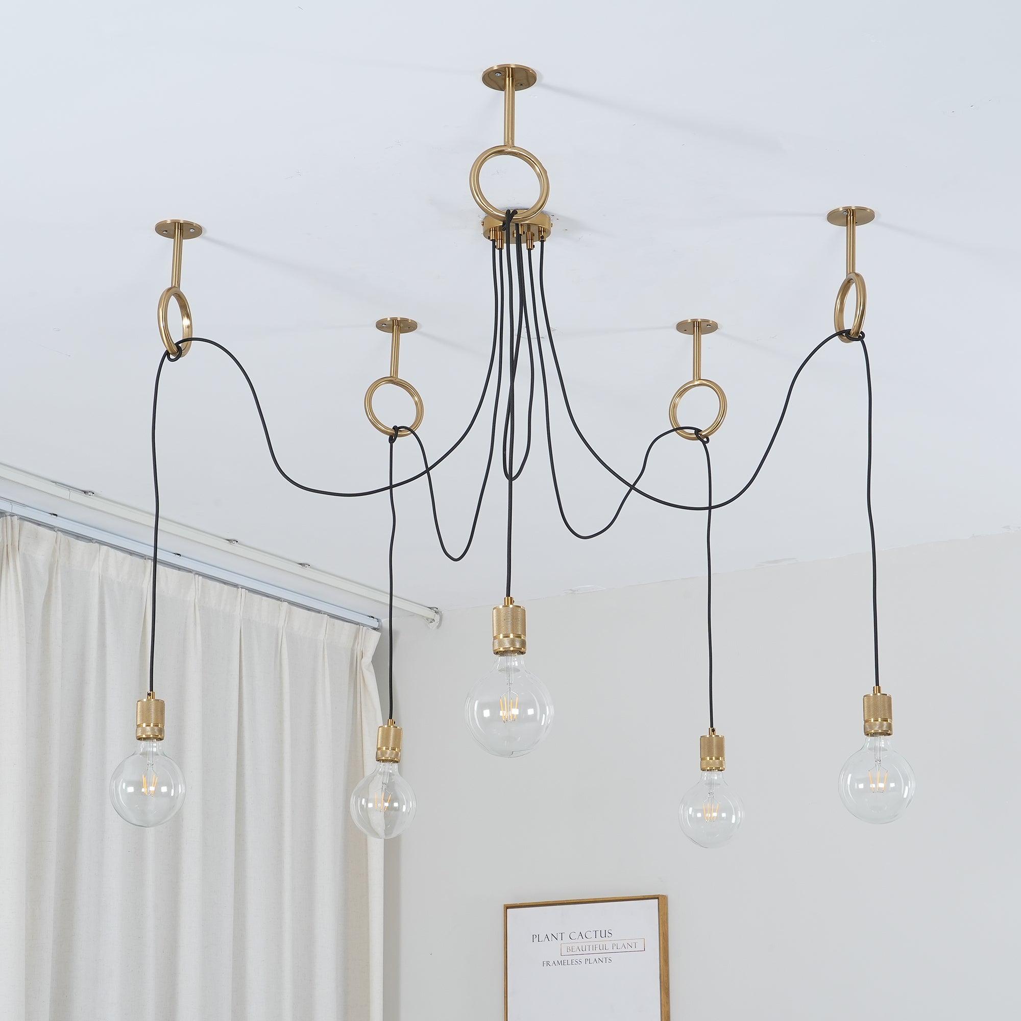 Lustra Lustre Industrial Spider Bulb Hanging