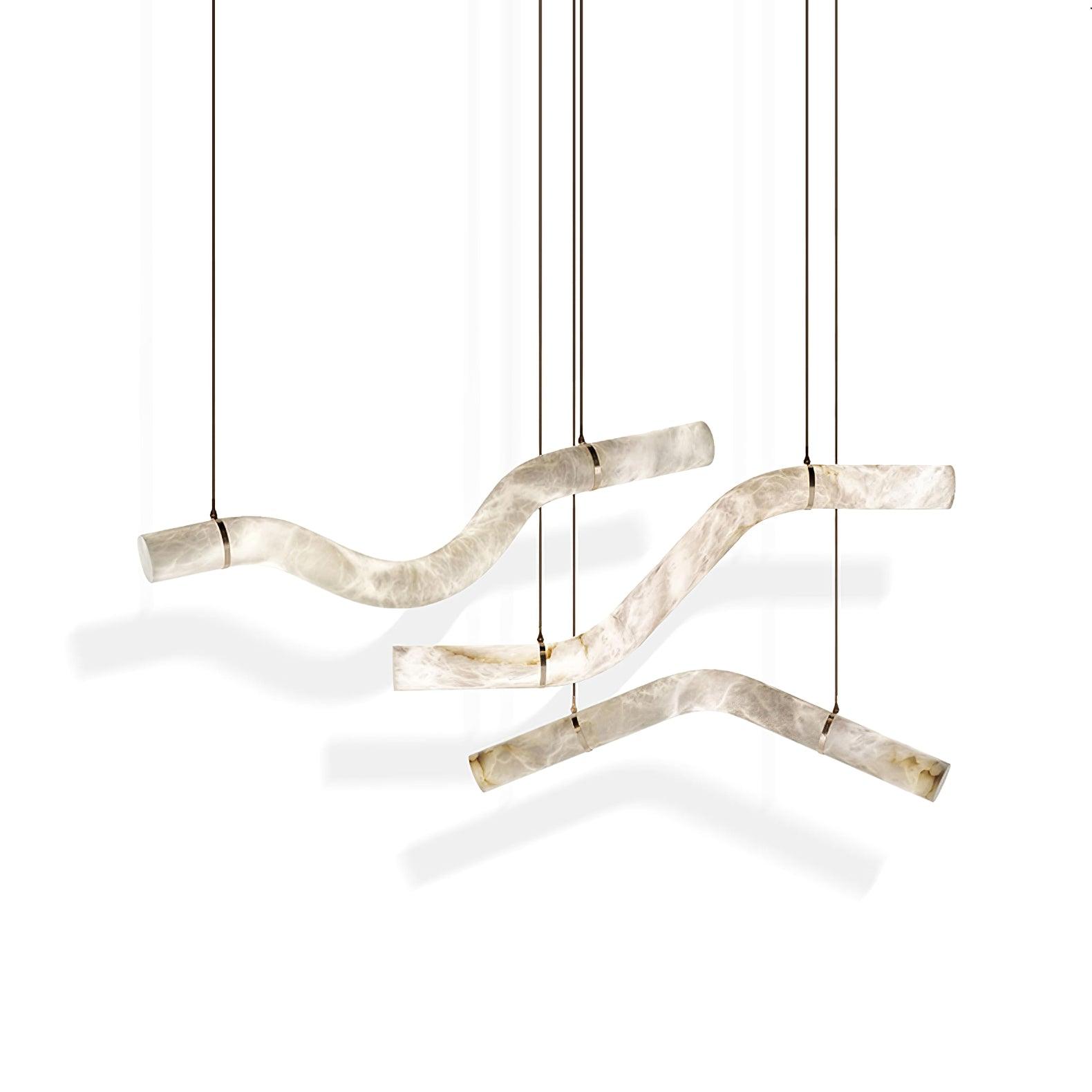 Luste Lampe Suspendue À Boucle Fermée en Albâtre