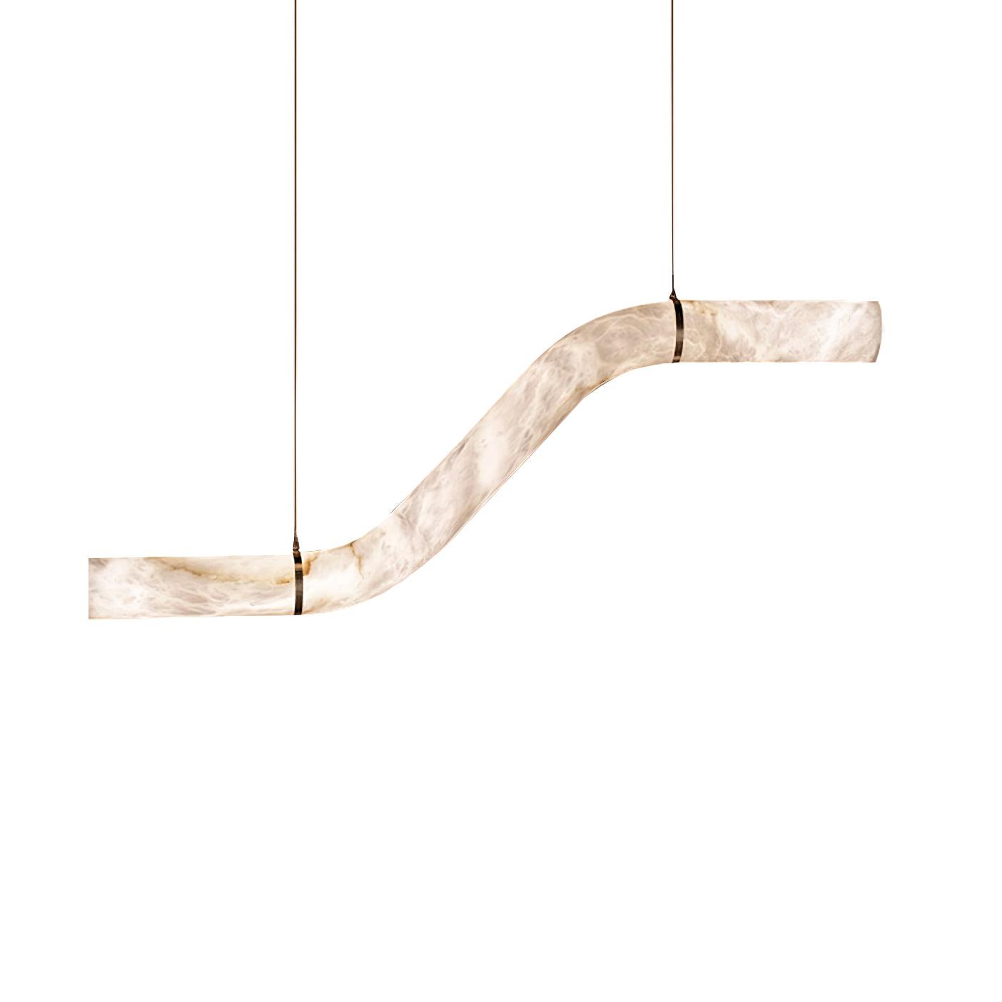 Luste Lampe Suspendue À Boucle Fermée en Albâtre