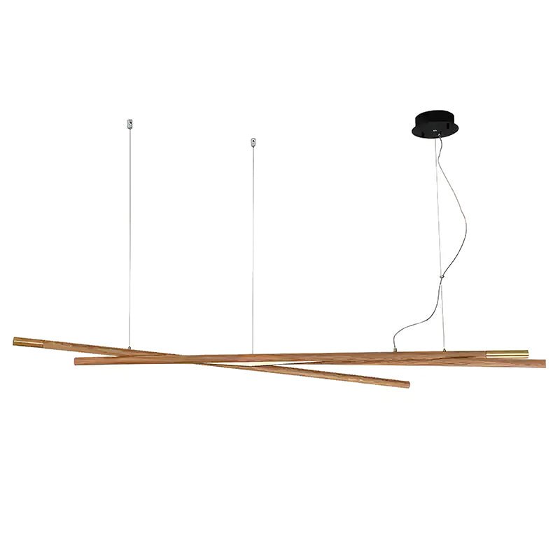Aurora Lustre Bois Linéaire LED