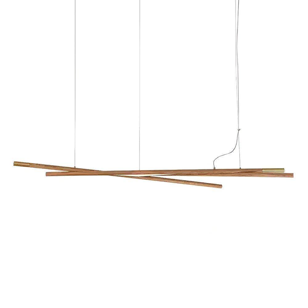 Aurora Lustre Bois Linéaire LED