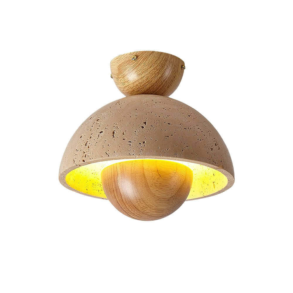 Arinisra Champignon Forme Travertin Plafonnier
