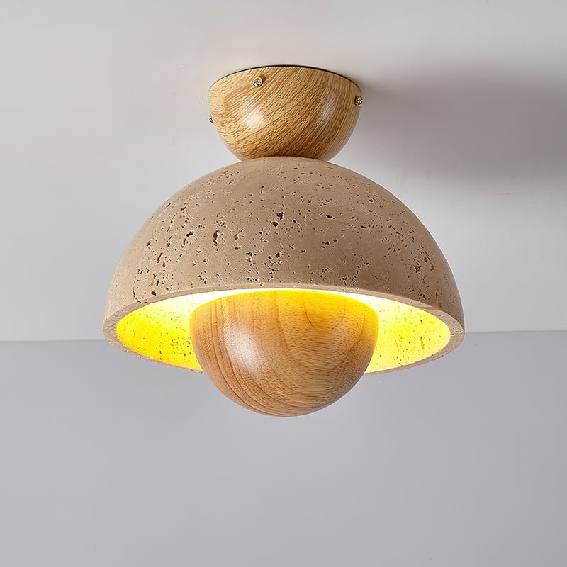 Arinisra Champignon Forme Travertin Plafonnier