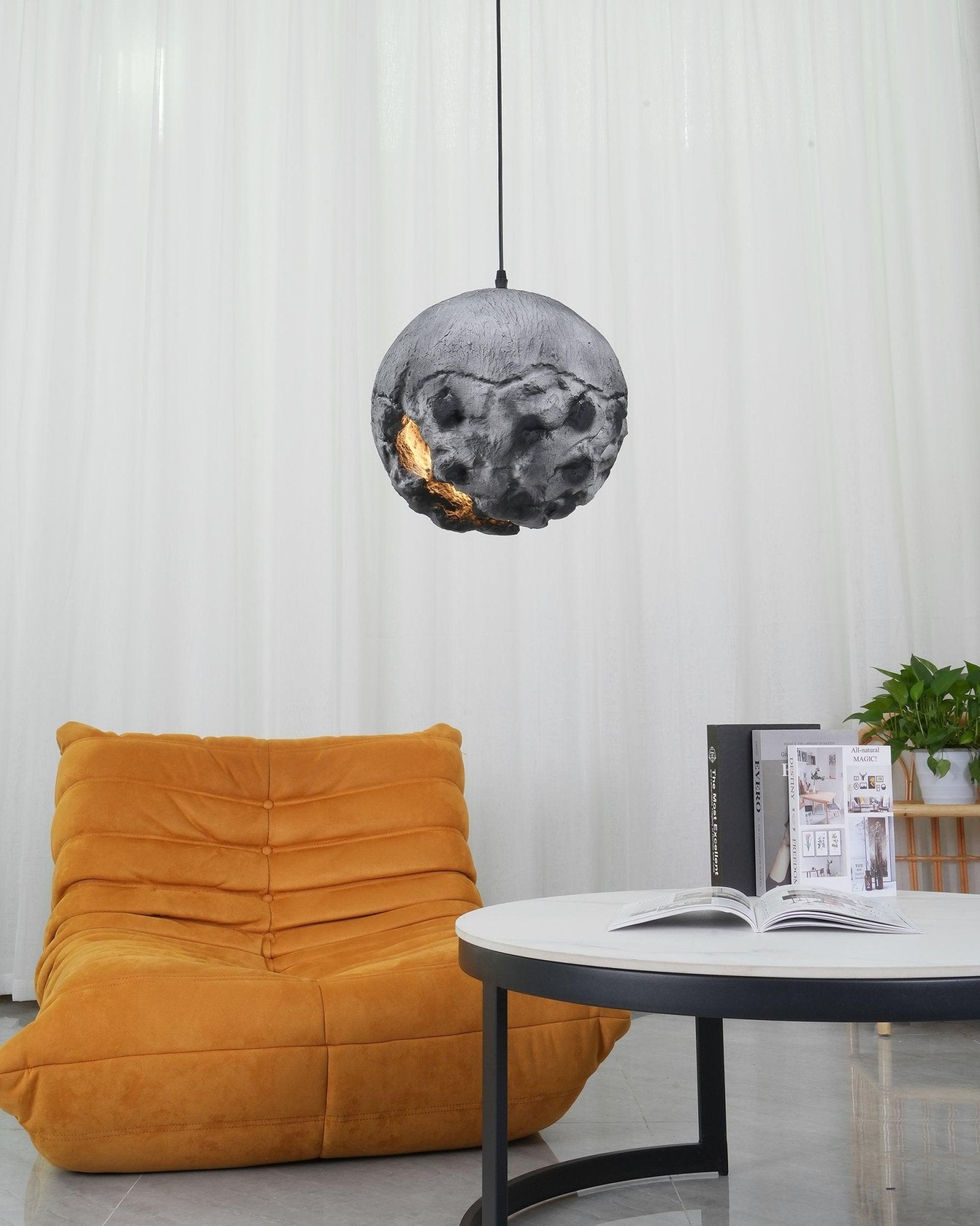 Ilphaara Lampe Suspendue en Plastique Planète Irrégulière