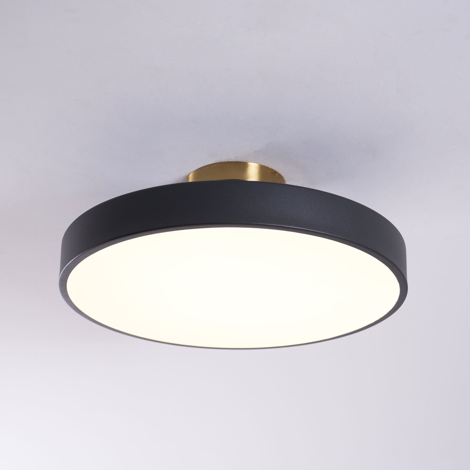 Solara Plafonnier Encastré Noir et Doré Moderne