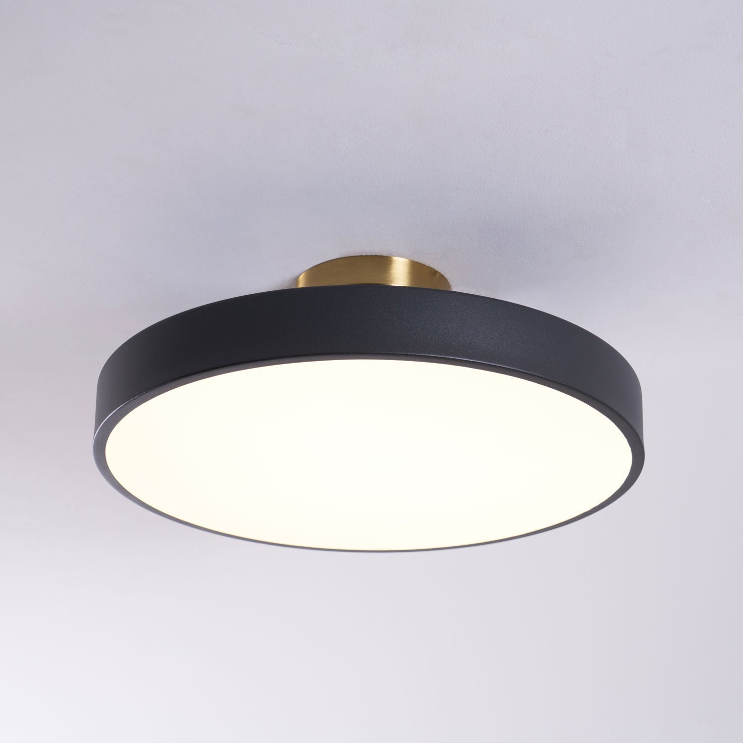 Solara Plafonnier Encastré Noir et Doré Moderne