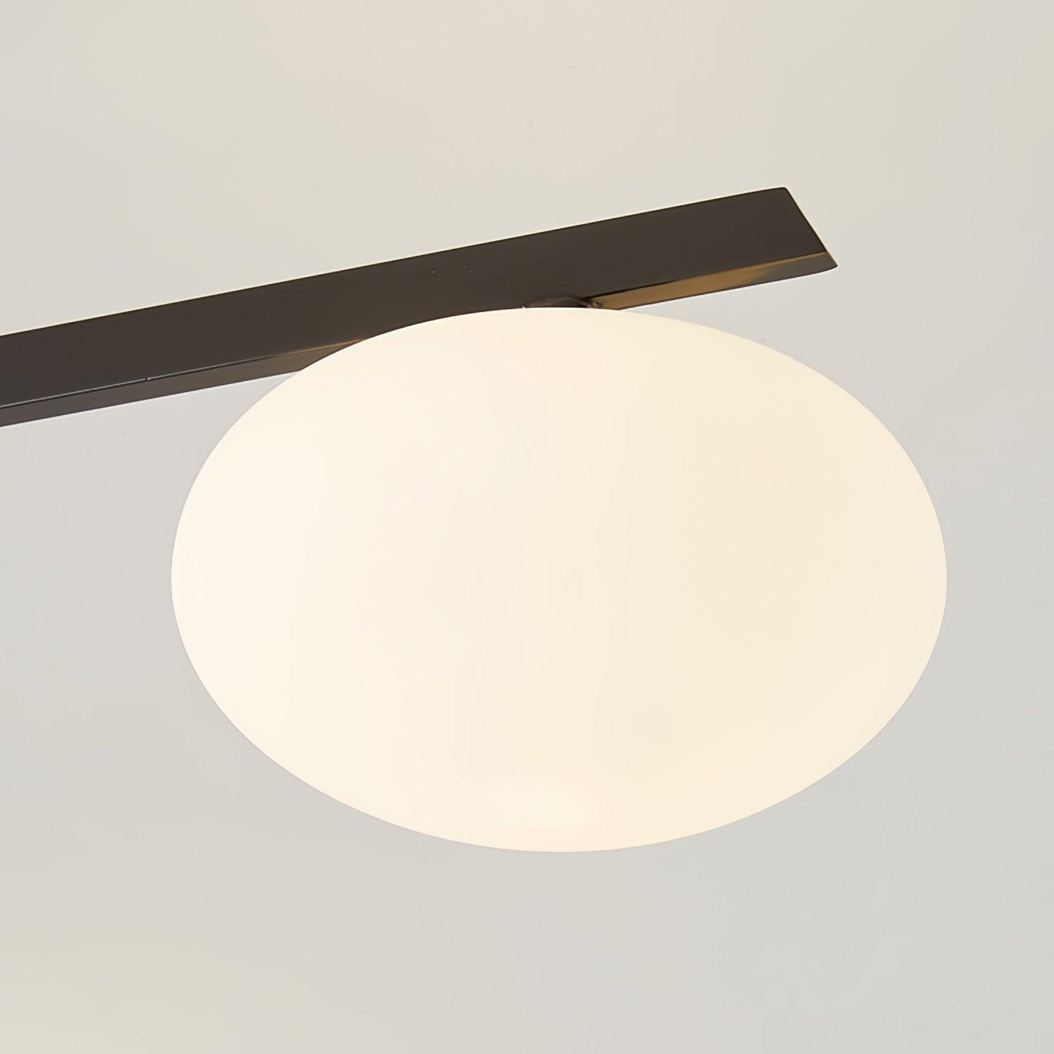 Lustra Plafonnier Noir Blanc Verre