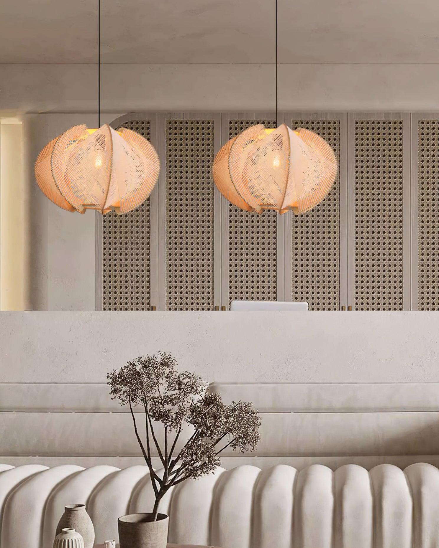 Calyraice Suspension en Bois et Corde de Chanvre