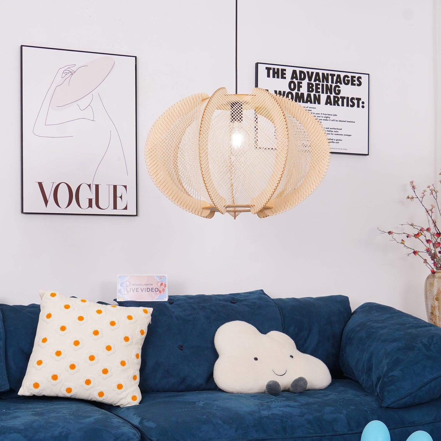 Calyraice Suspension en Bois et Corde de Chanvre