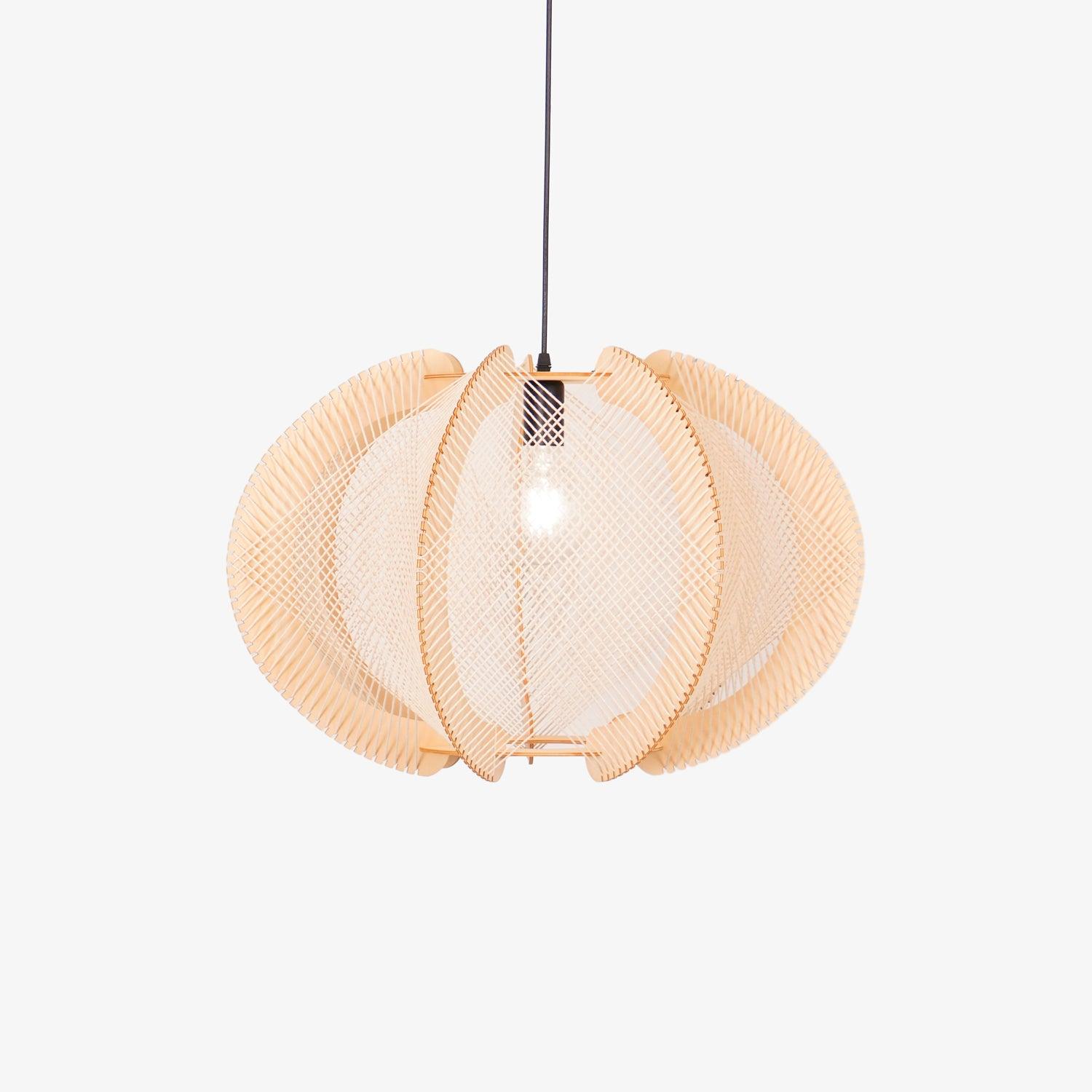 Calyraice Suspension en Bois et Corde de Chanvre