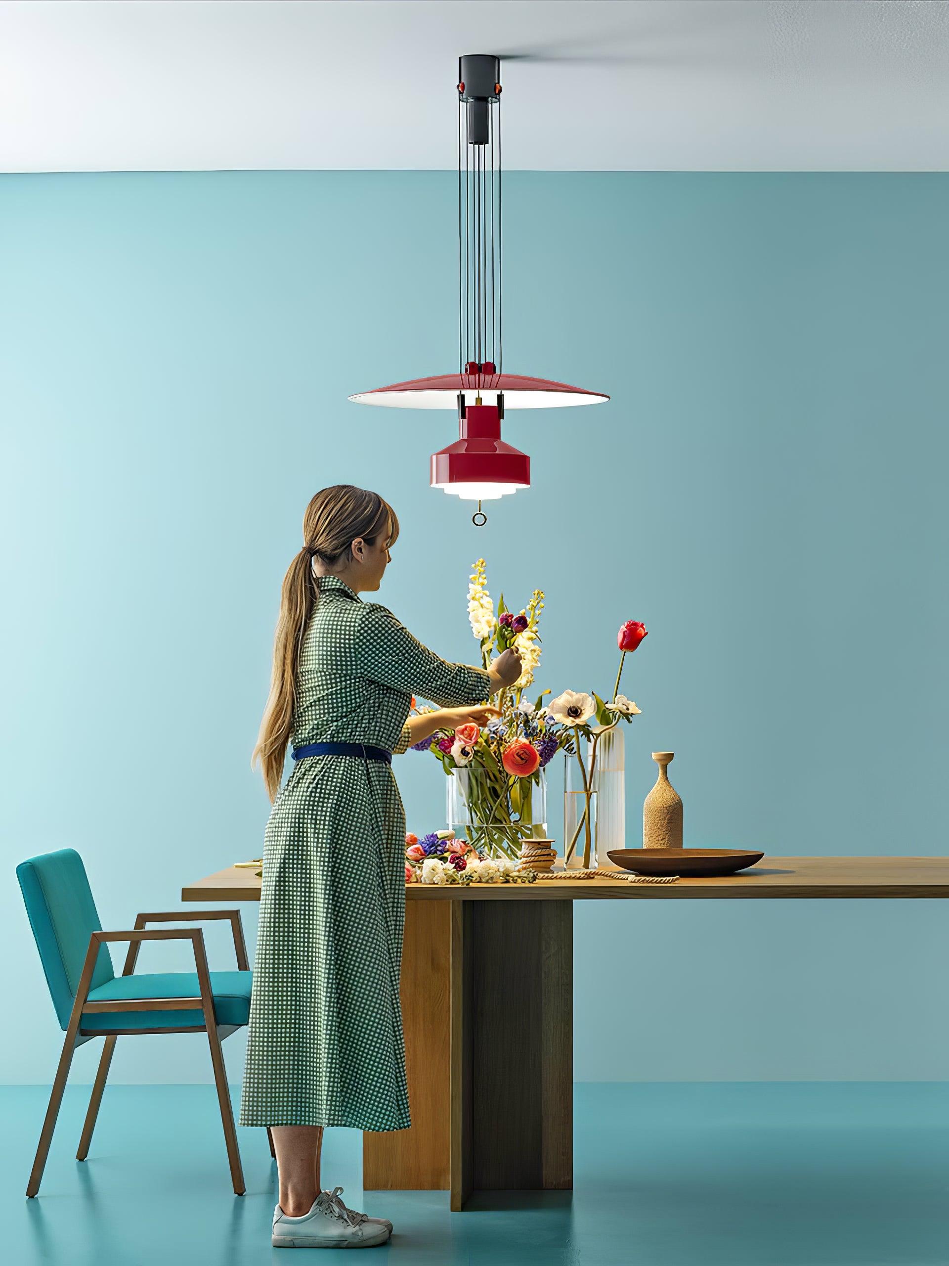 Jeka Lampe Suspendue Moderne Disque Réglable