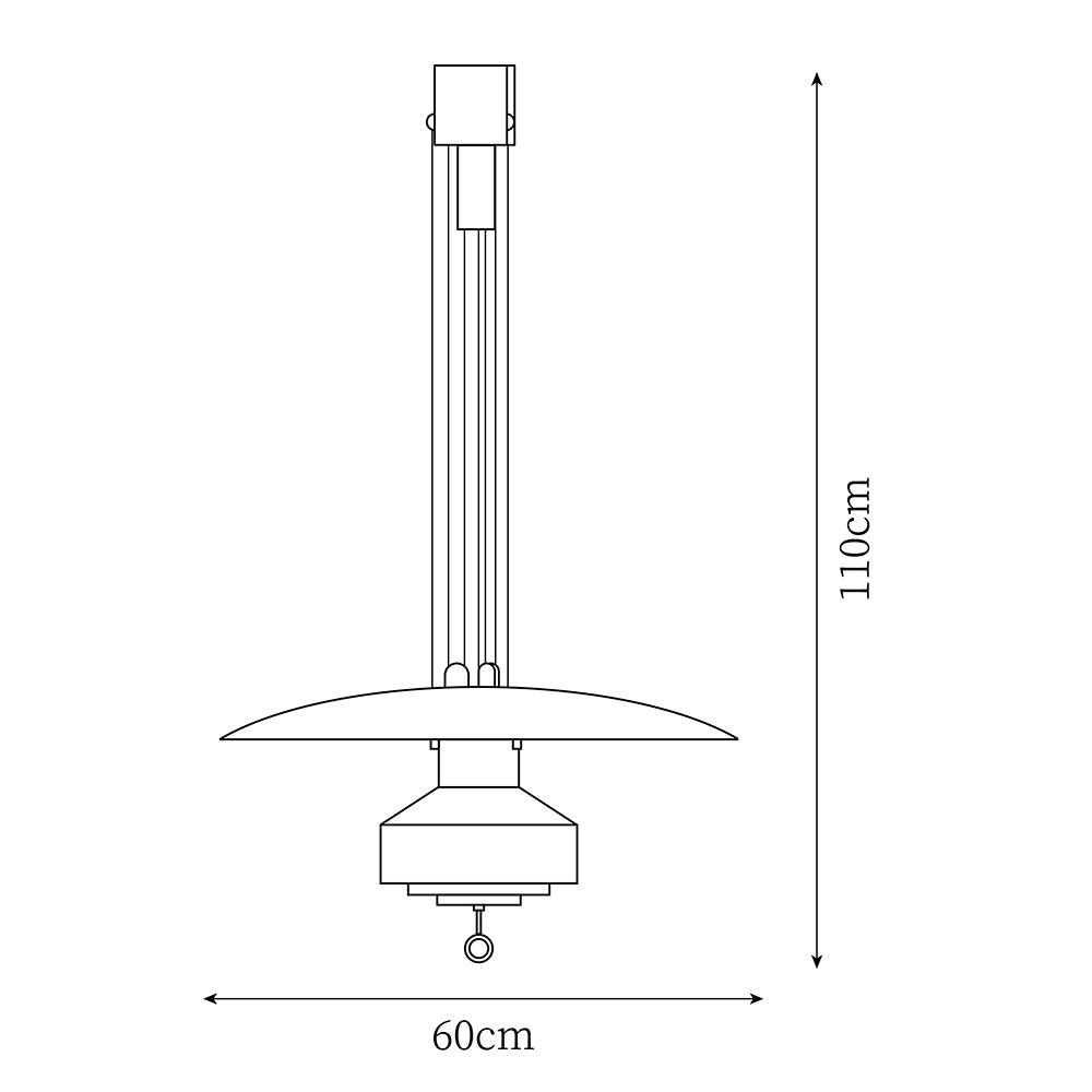Jeka Lampe Suspendue Moderne Disque Réglable