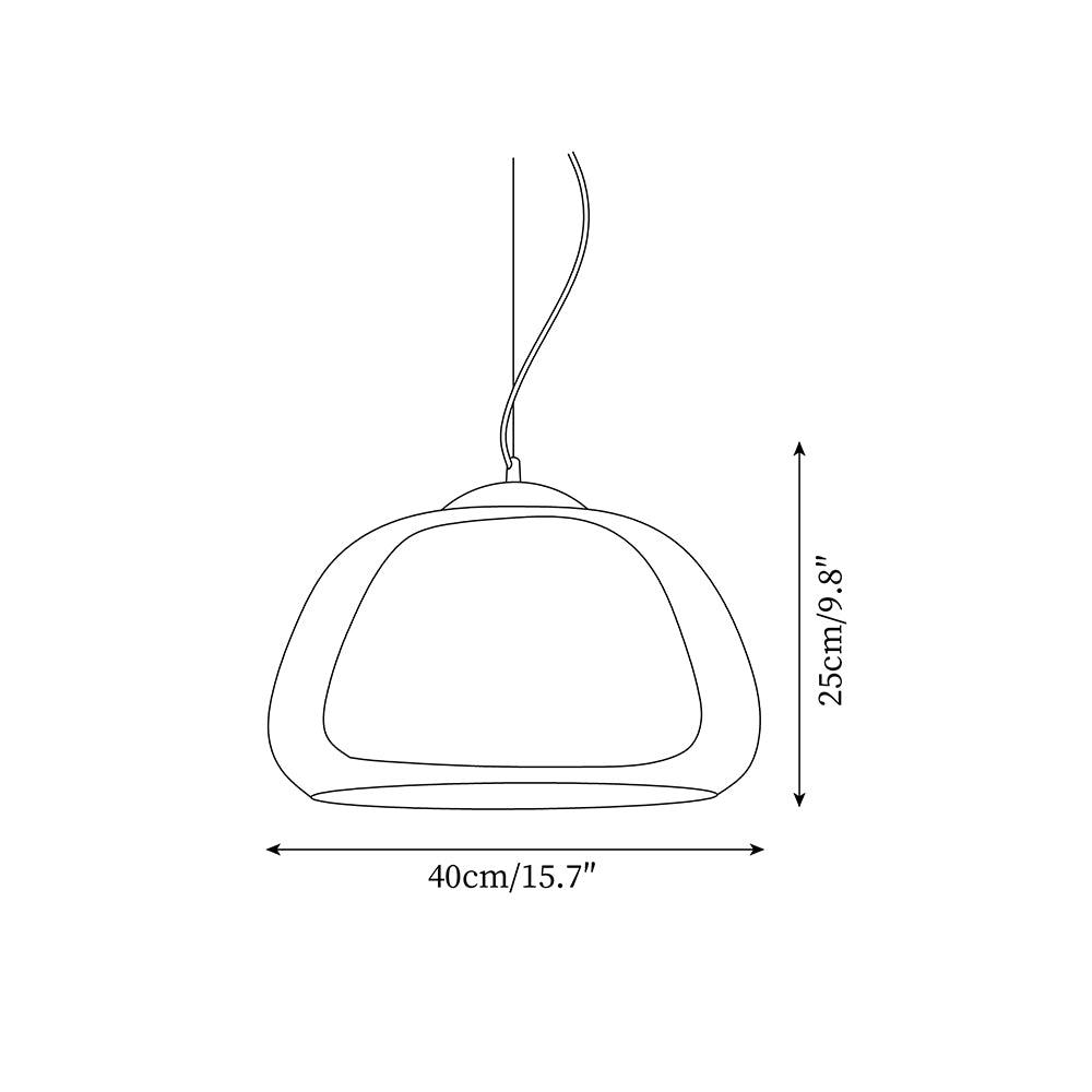 Elvo Lustra Lampe Suspendue Verre