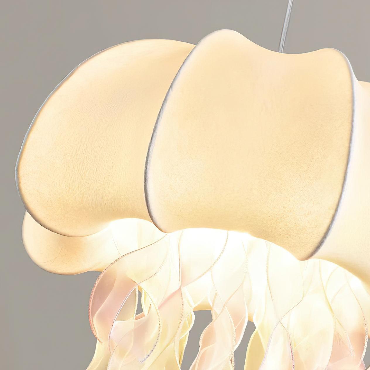 Jellyfish Suspension Rubans Irisés en Tissu
