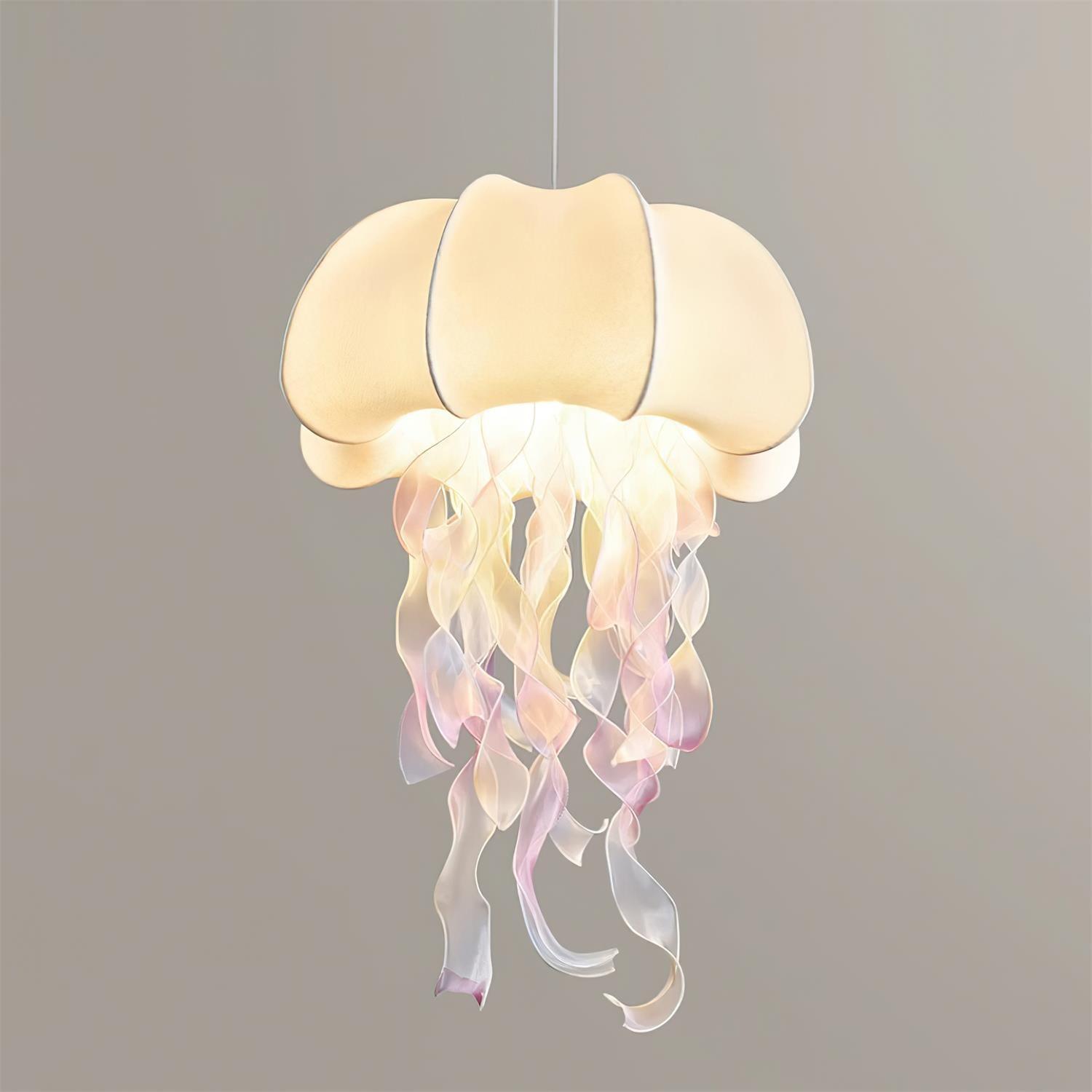 Jellyfish Suspension Rubans Irisés en Tissu
