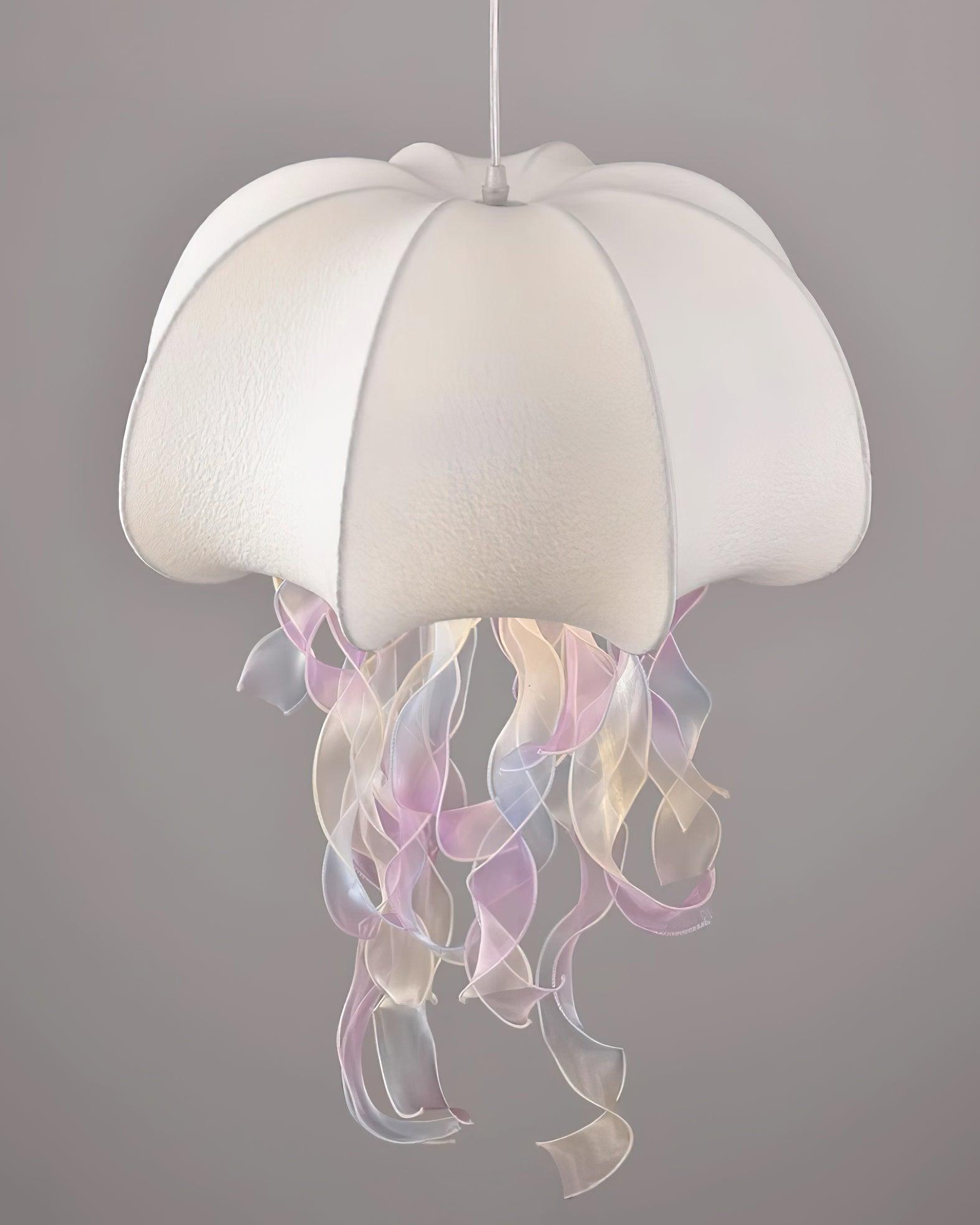 Jellyfish Suspension Rubans Irisés en Tissu