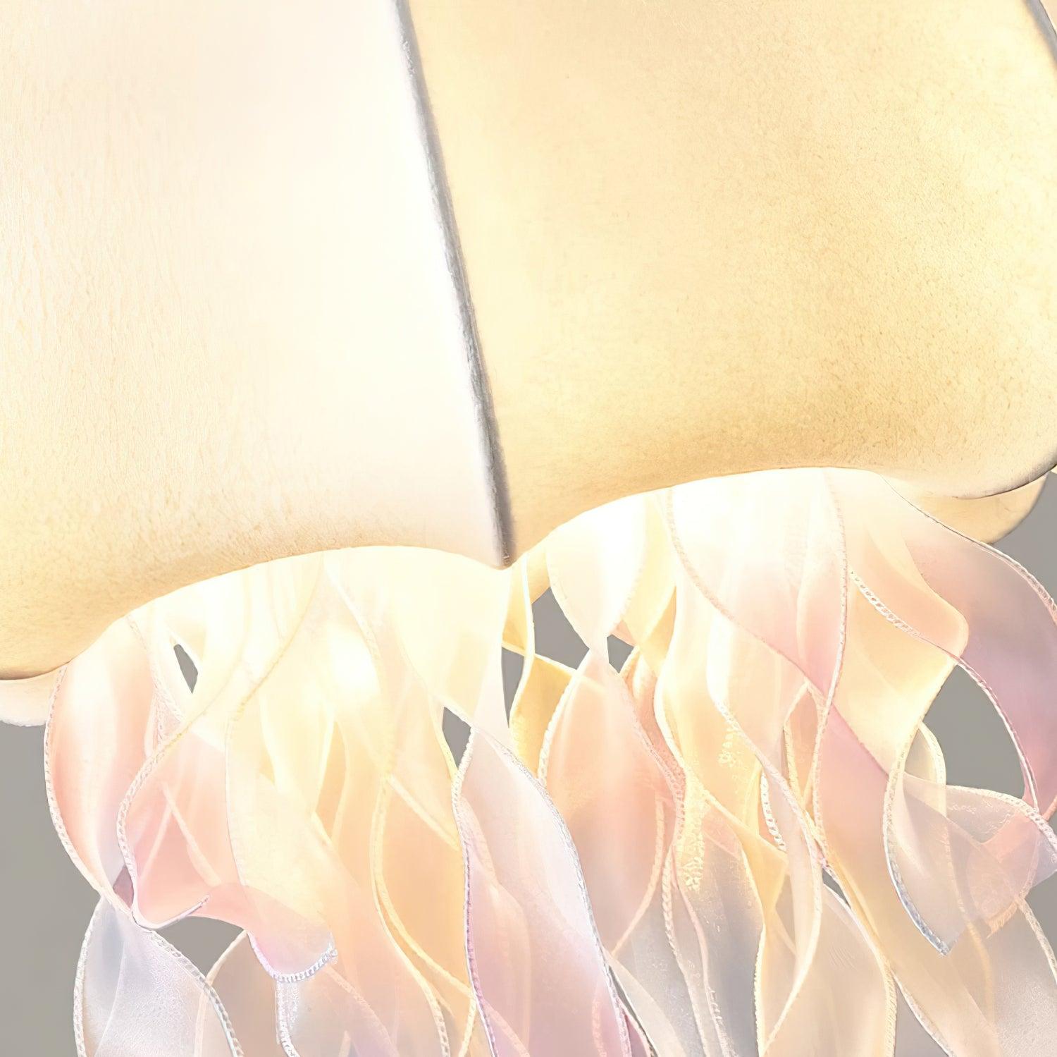 Jellyfish Suspension Rubans Irisés en Tissu