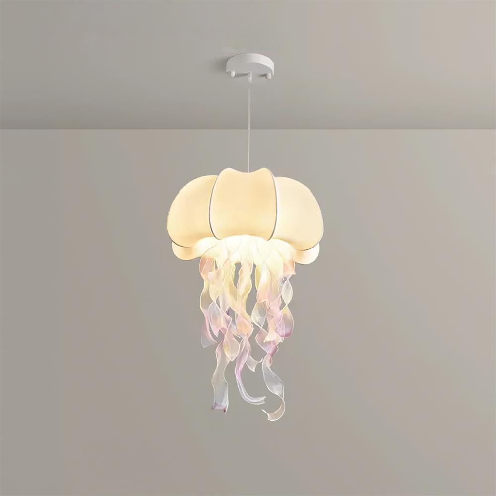 Jellyfish Suspension Rubans Irisés en Tissu