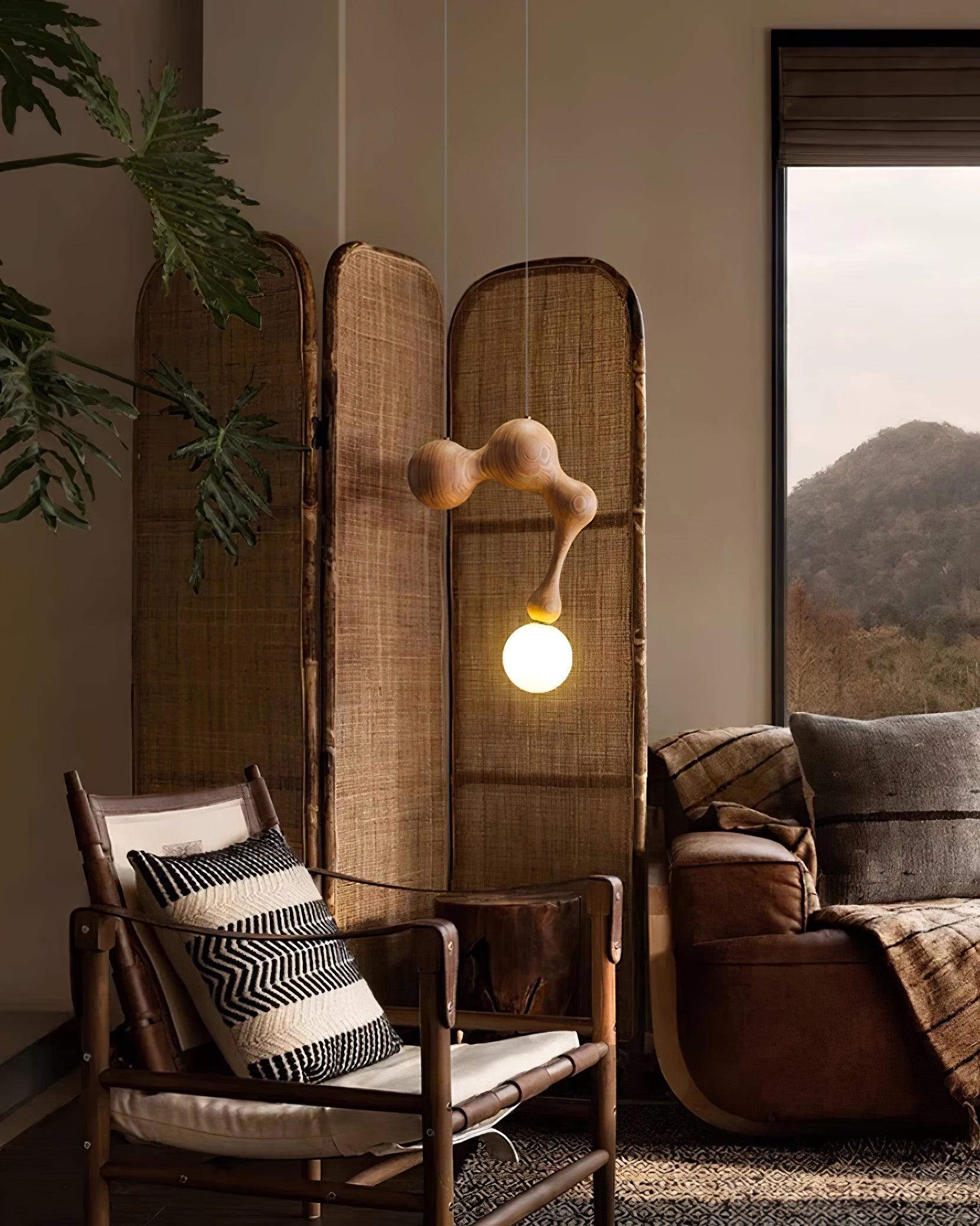 Thaddeus Suspension en Bois de Luxe