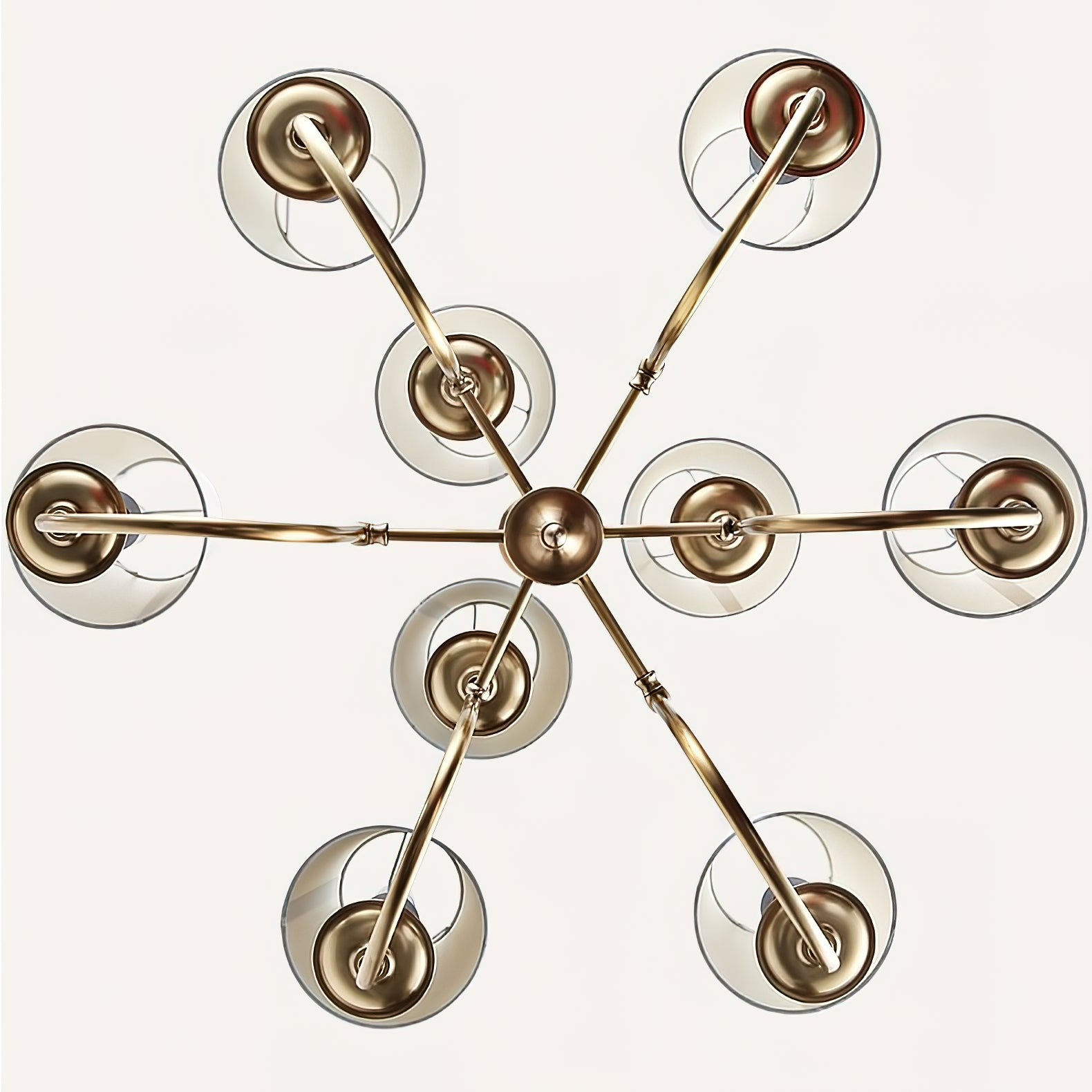 Vilorira Lustre Tissu Laiton Vintage