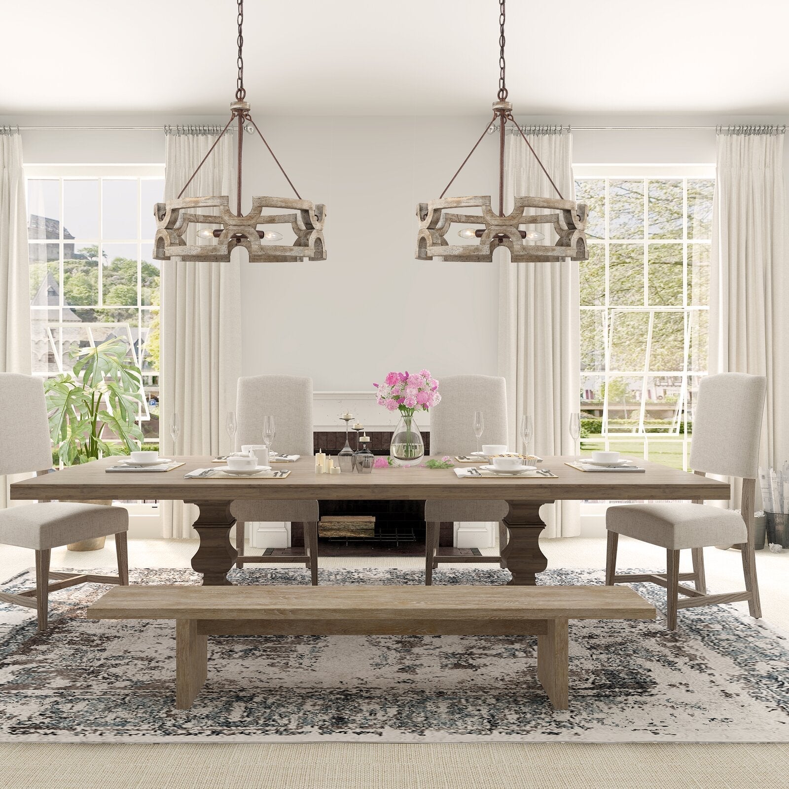 Evelan Lustre Bois Sculpté à la Main Créativité Individuelle