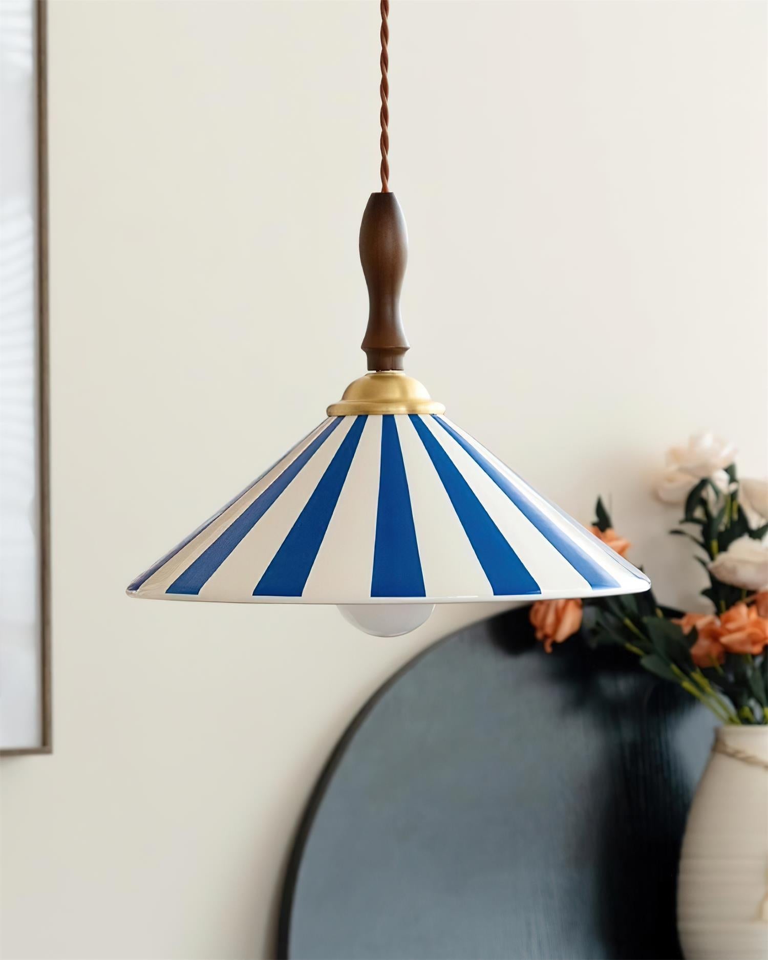 Jollycap Suspension Abat-jour Céramique Rayé