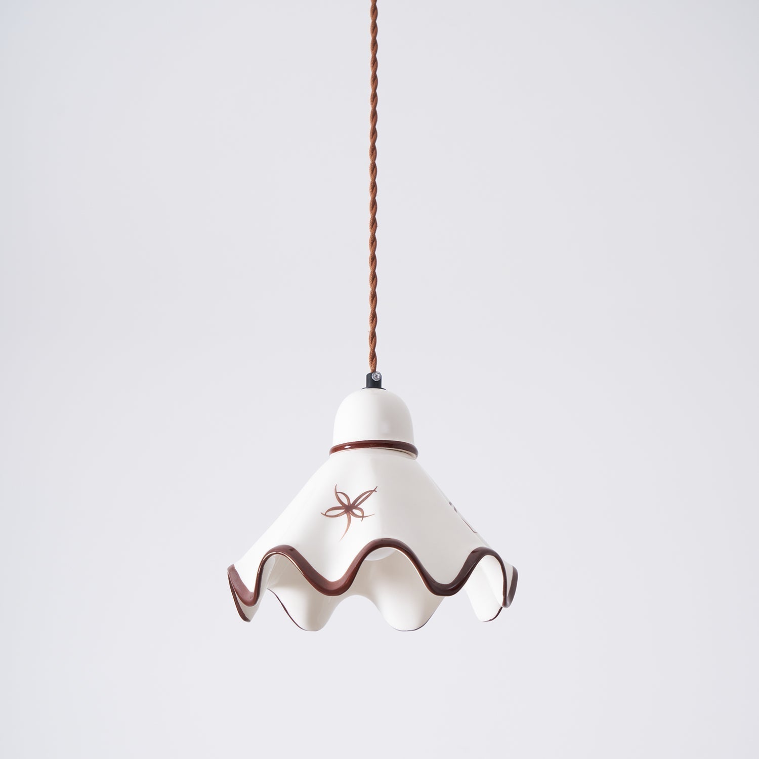 Kora Suspension Abat-jour Céramique Ondulé