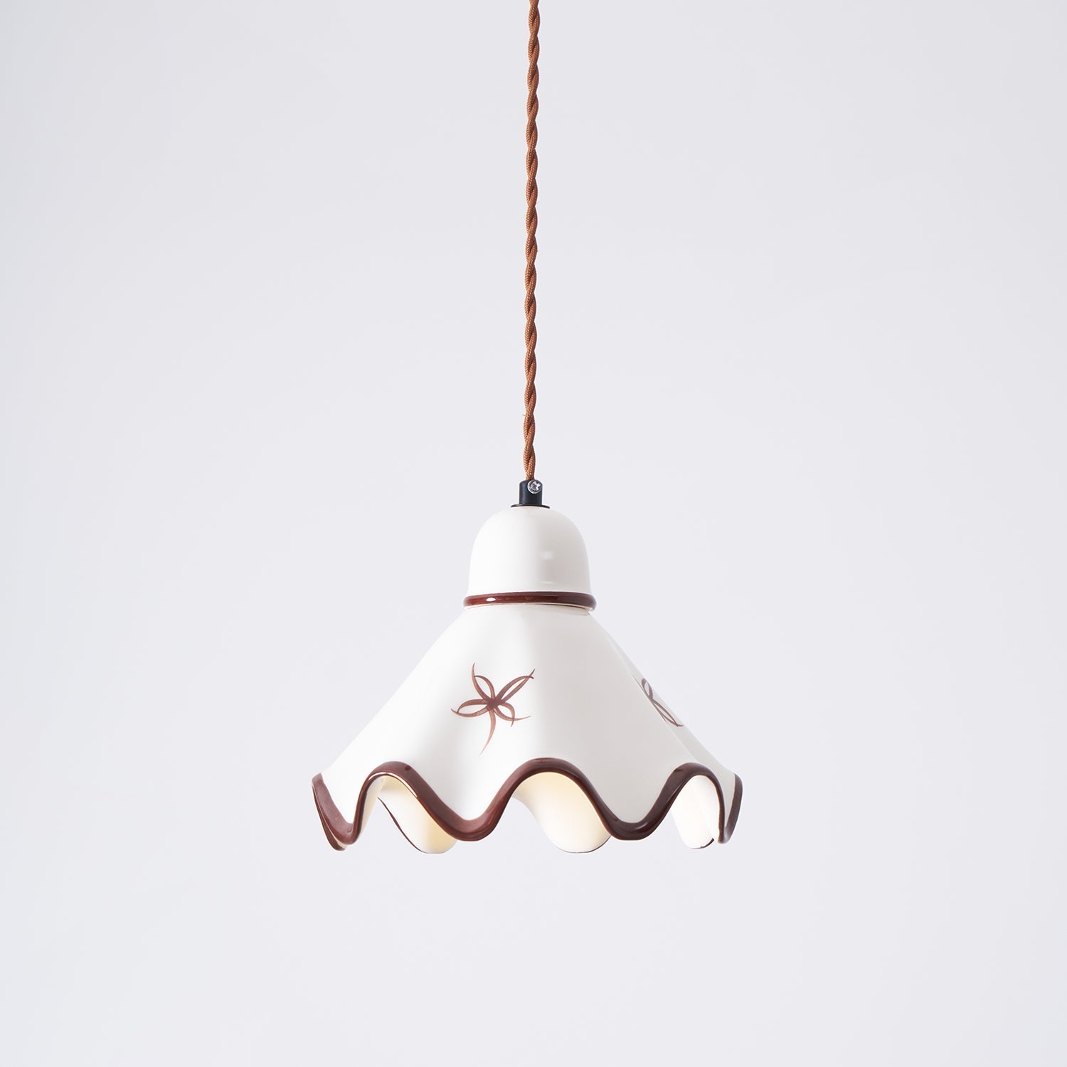Kora Suspension Abat-jour Céramique Ondulé